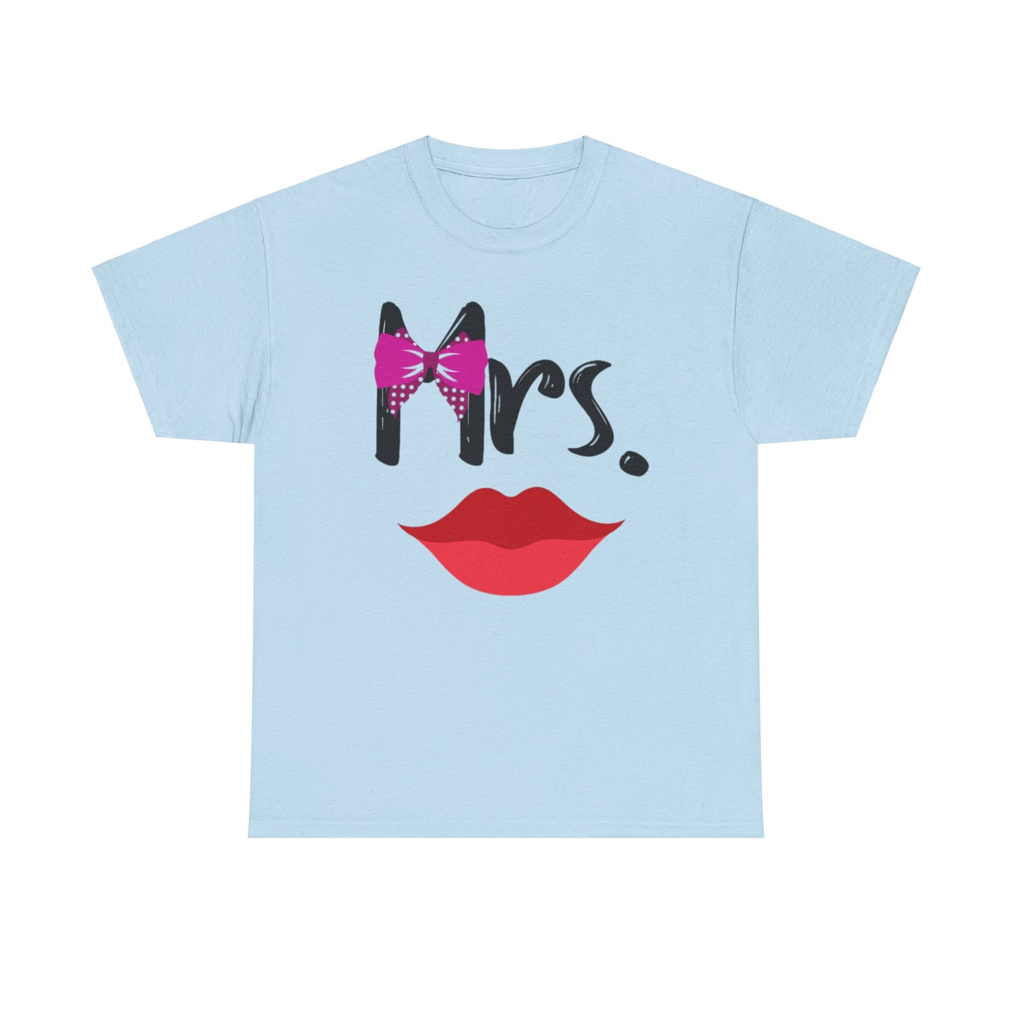 Mr MUSTACHE and Mrs LIPS Couples Tshirt 2