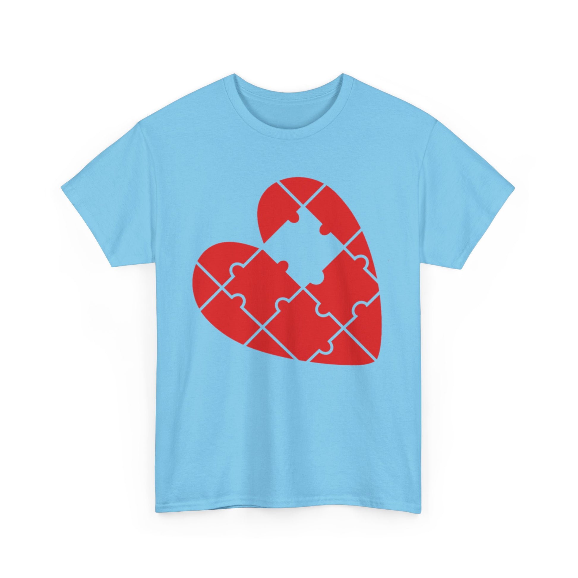 MISSING PUZZLE PIECE HEART/MISSING PUZZLE PIECE Couples Tshirt 1 - Couples Fashion Wear