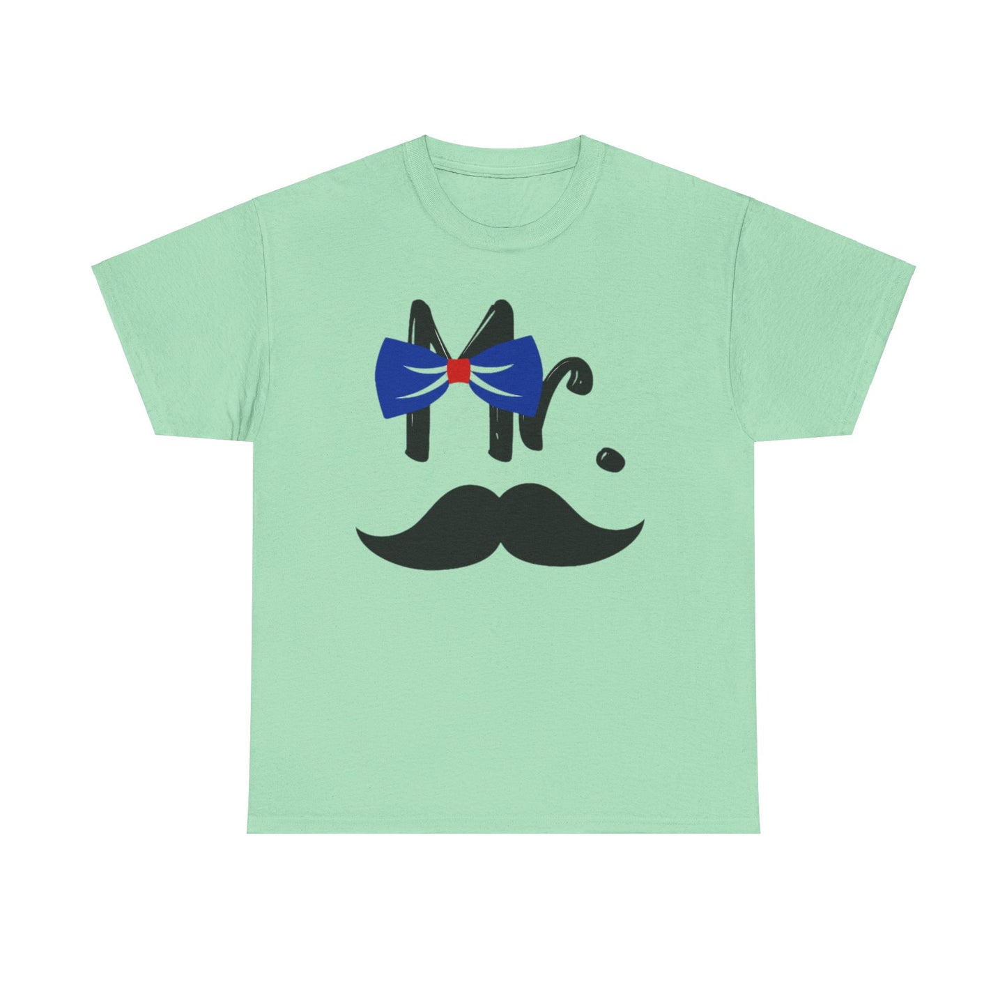 Mr MUSTACHE and Mrs LIPS Couples Tshirt 1