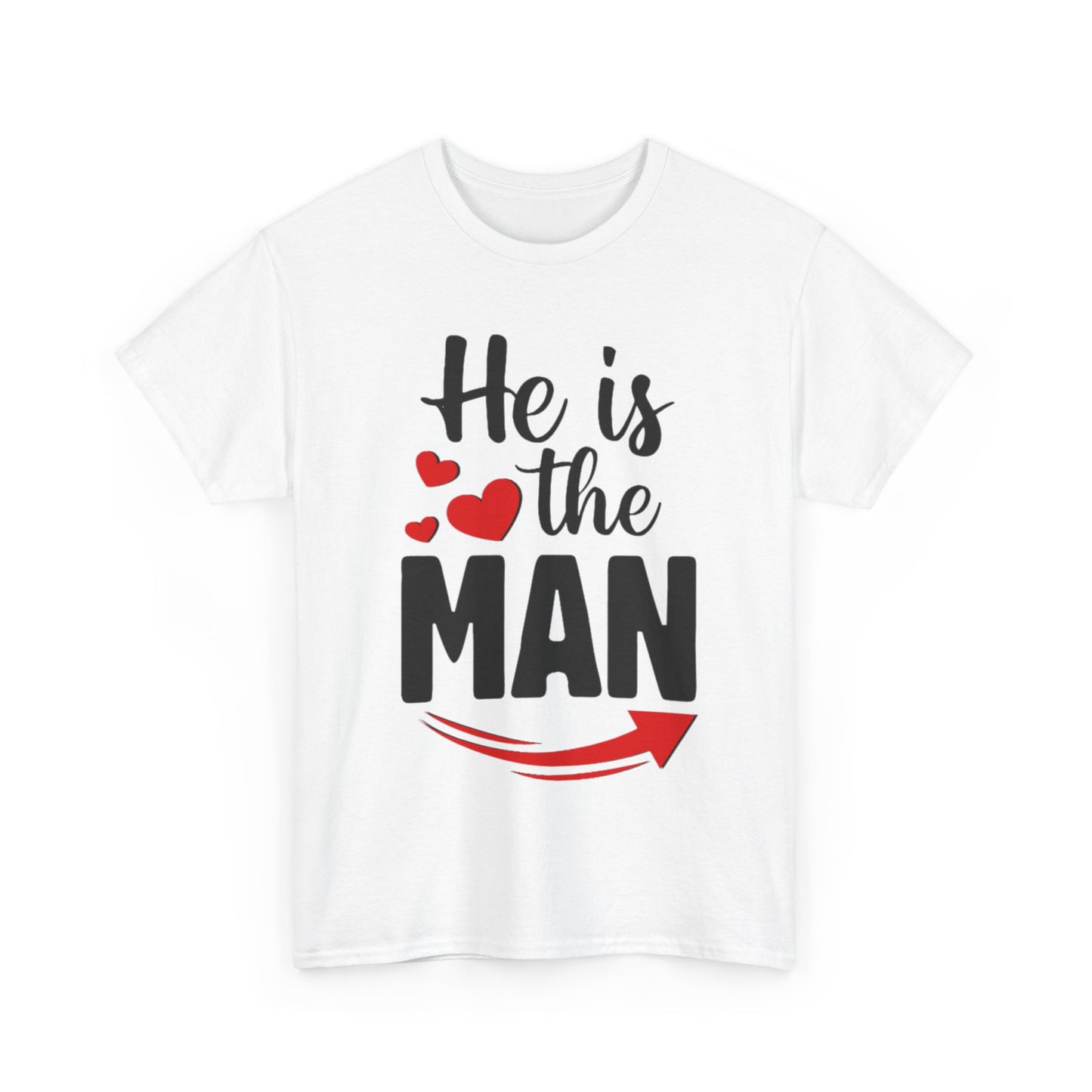 HE IS THE MAN/BUT SHE IS THE BOSS Couples Tshirt 1