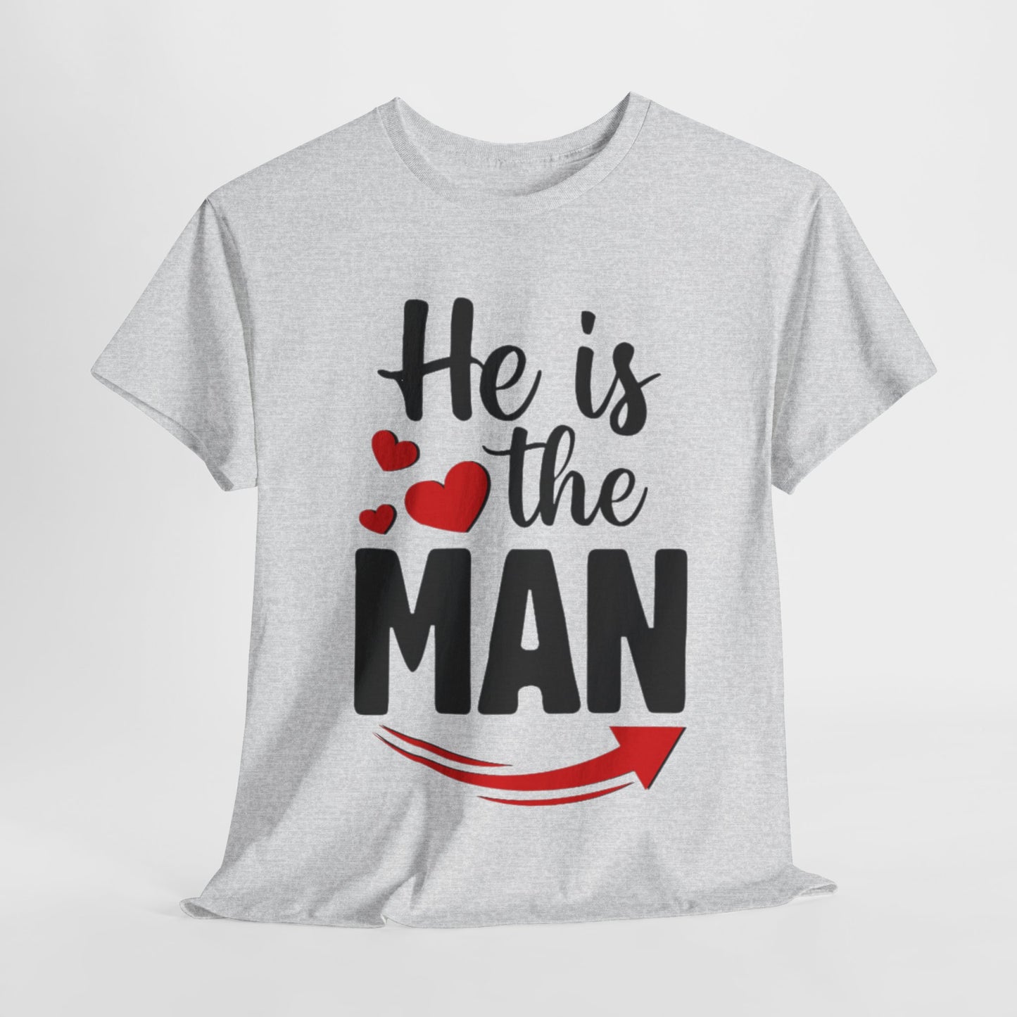 HE IS THE MAN/BUT SHE IS THE BOSS Couples Tshirt 1