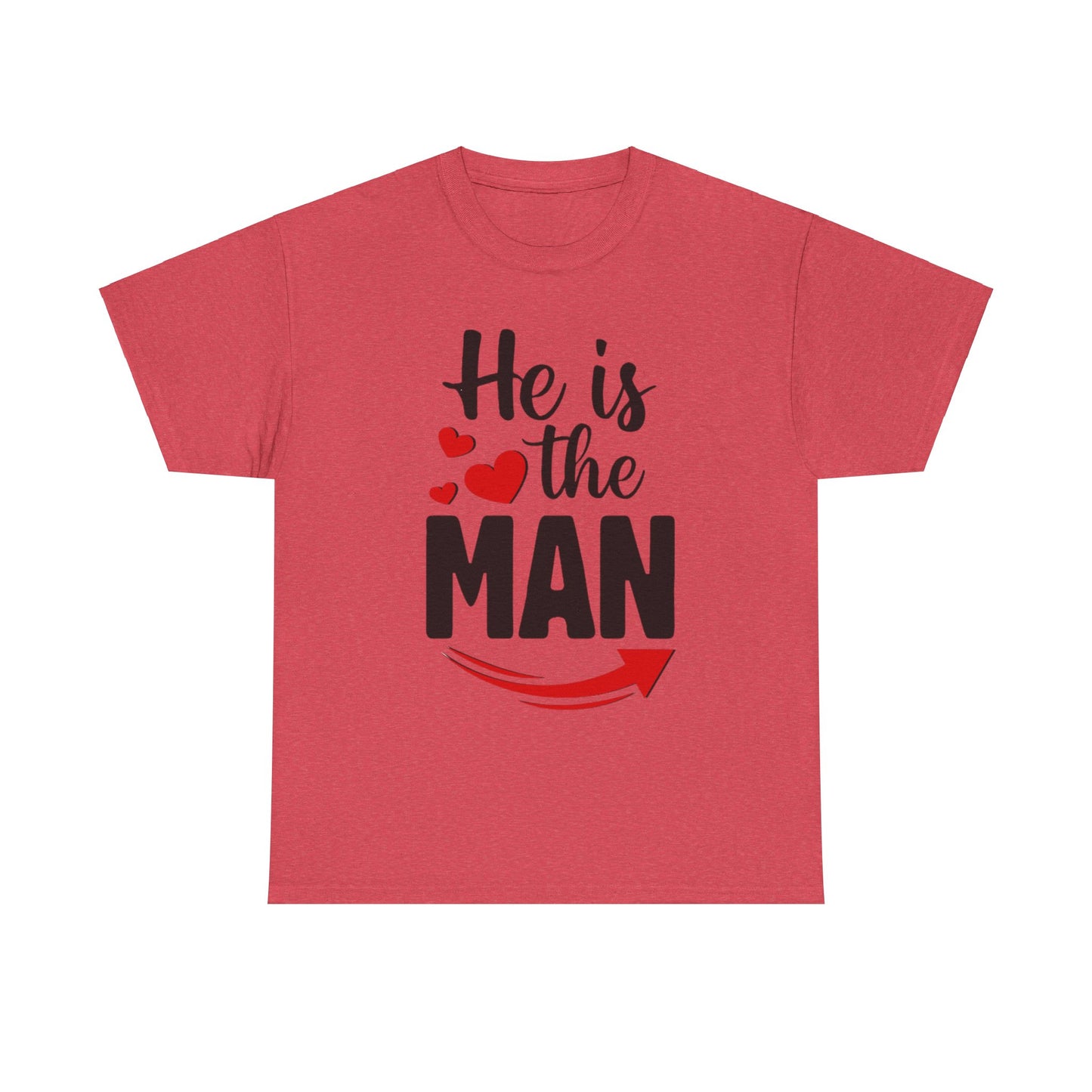 HE IS THE MAN/BUT SHE IS THE BOSS Couples Tshirt 1