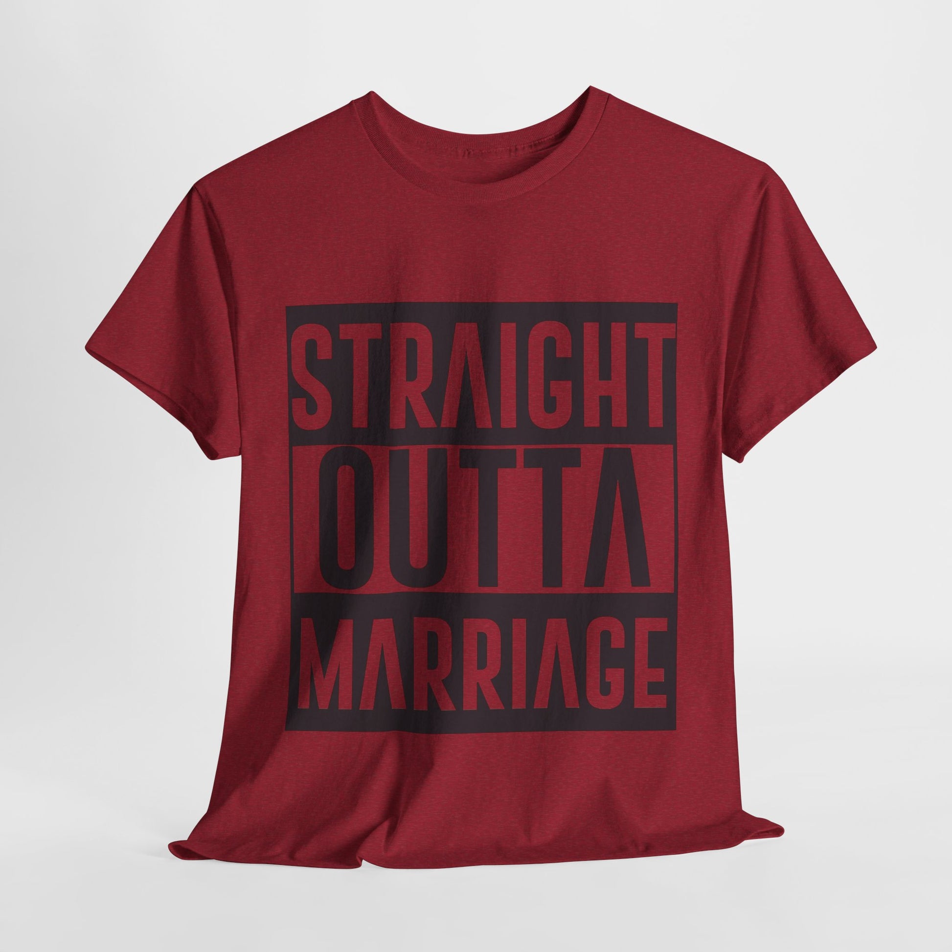 STRAIGHT OUTTA MARRIAGE Couples Tshirt 2 - Couples Fashion Wear