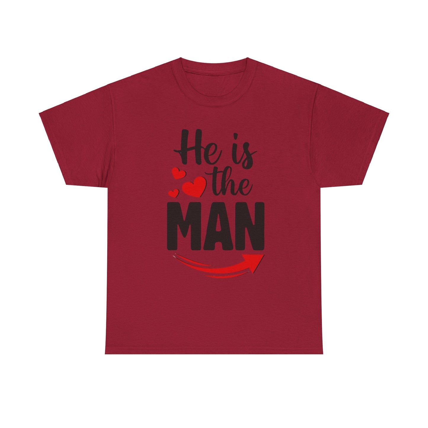 HE IS THE MAN/BUT SHE IS THE BOSS Couples Tshirt 1