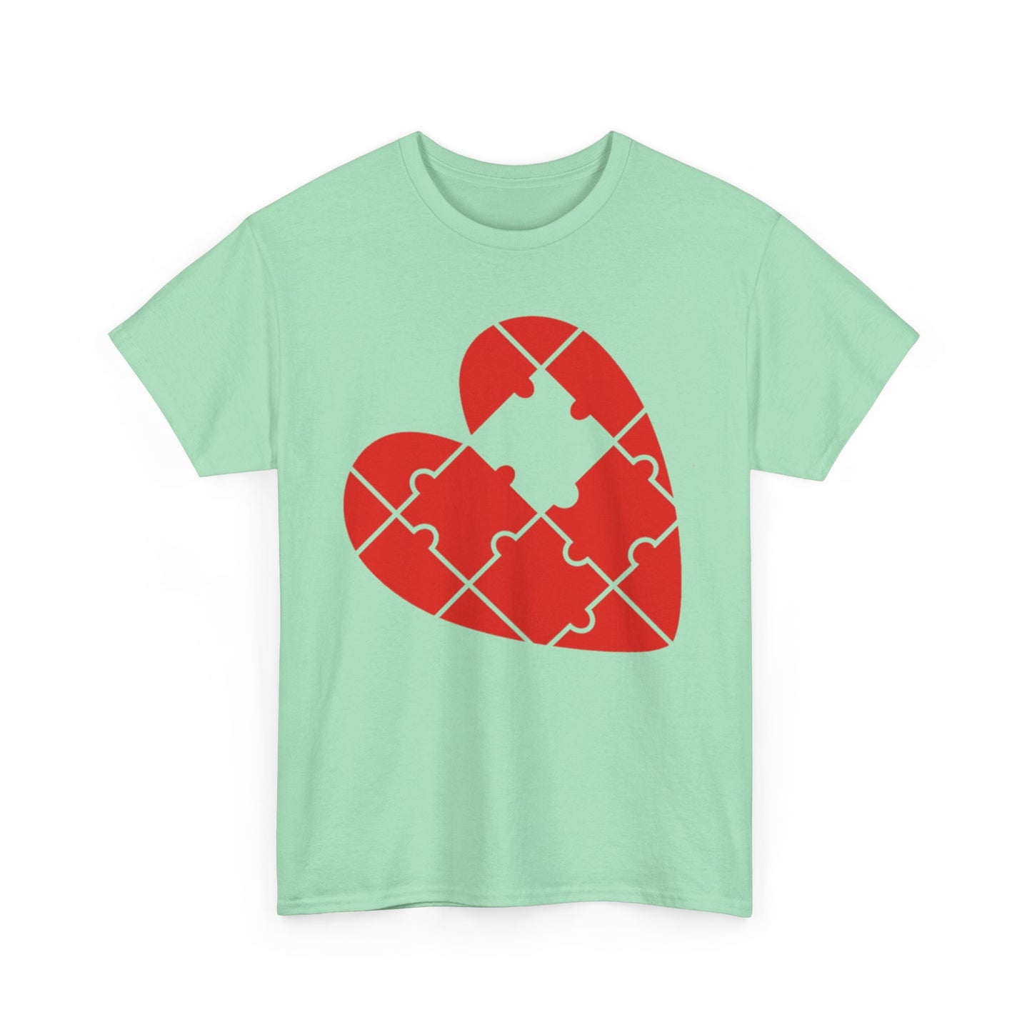 MISSING PUZZLE PIECE HEART/MISSING PUZZLE PIECE Couples Tshirt 1 - Couples Fashion Wear