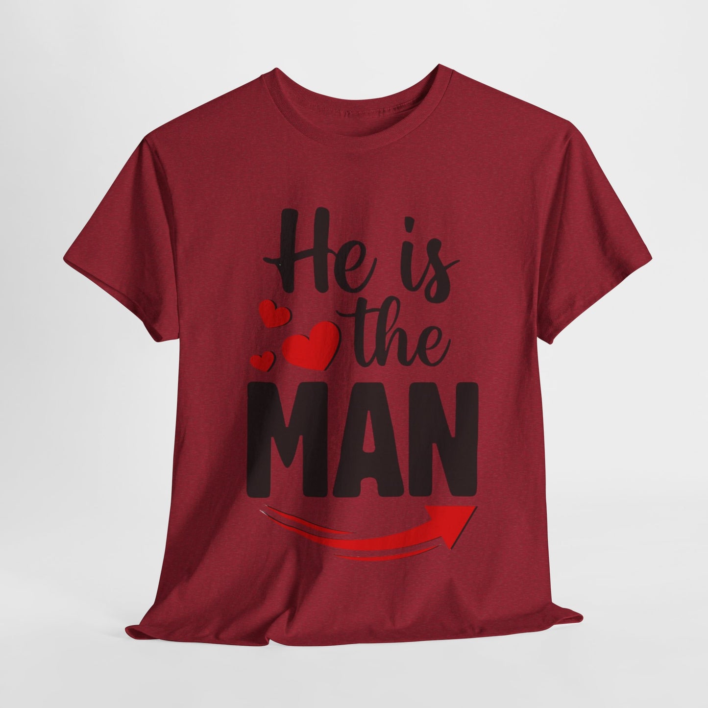 HE IS THE MAN/BUT SHE IS THE BOSS Couples Tshirt 1