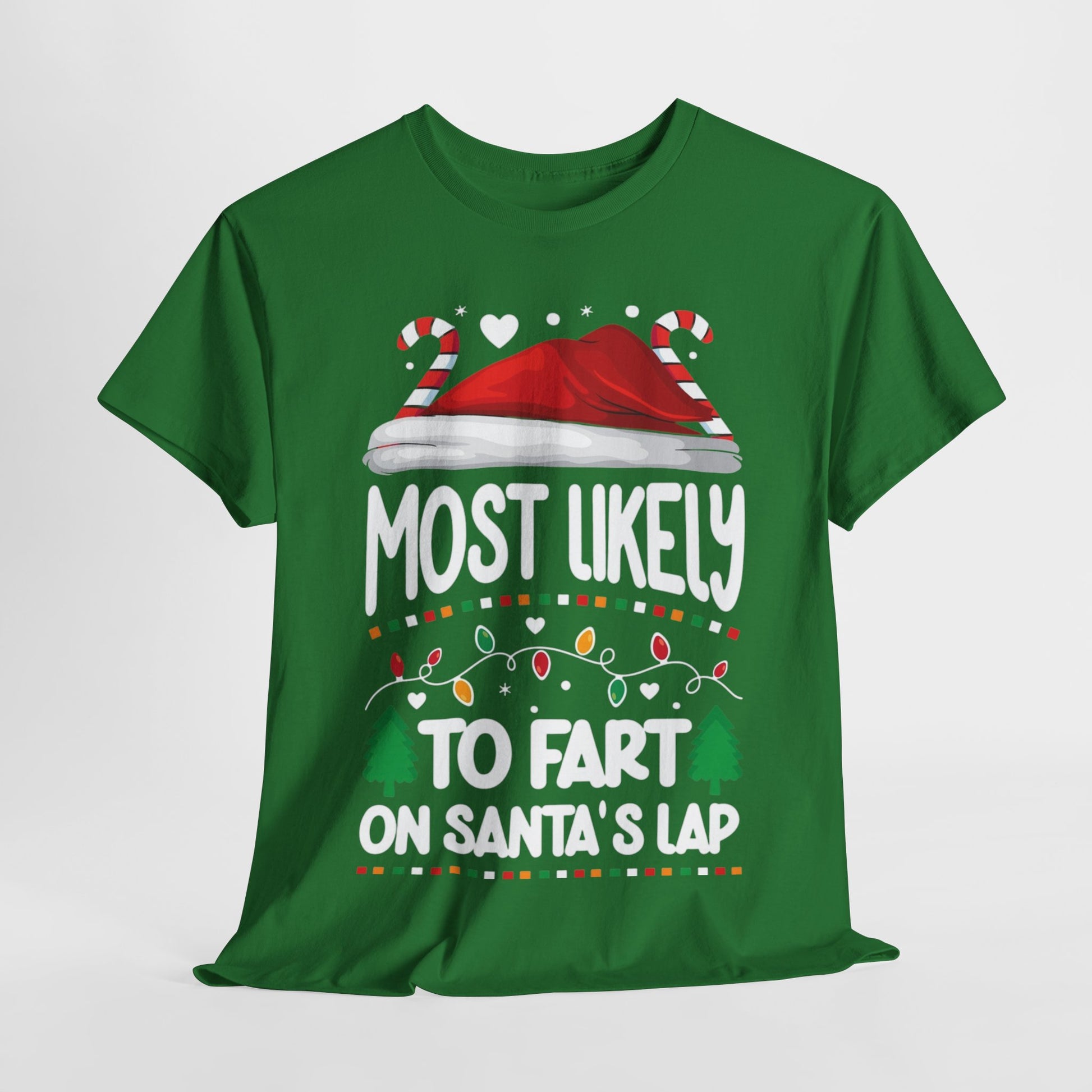 MOST LIKELY TO CALL SANTA BRO/MOST LIKELY TO FART ON SANTAS LAP Couples Tshirt 2 - Couples Fashion Wear