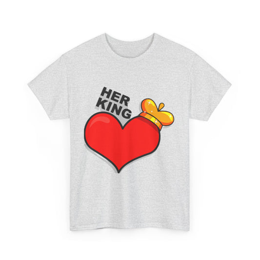 HER KING/HIS QUEEN Couples Tshirt 1 - Couples Fashion Wear