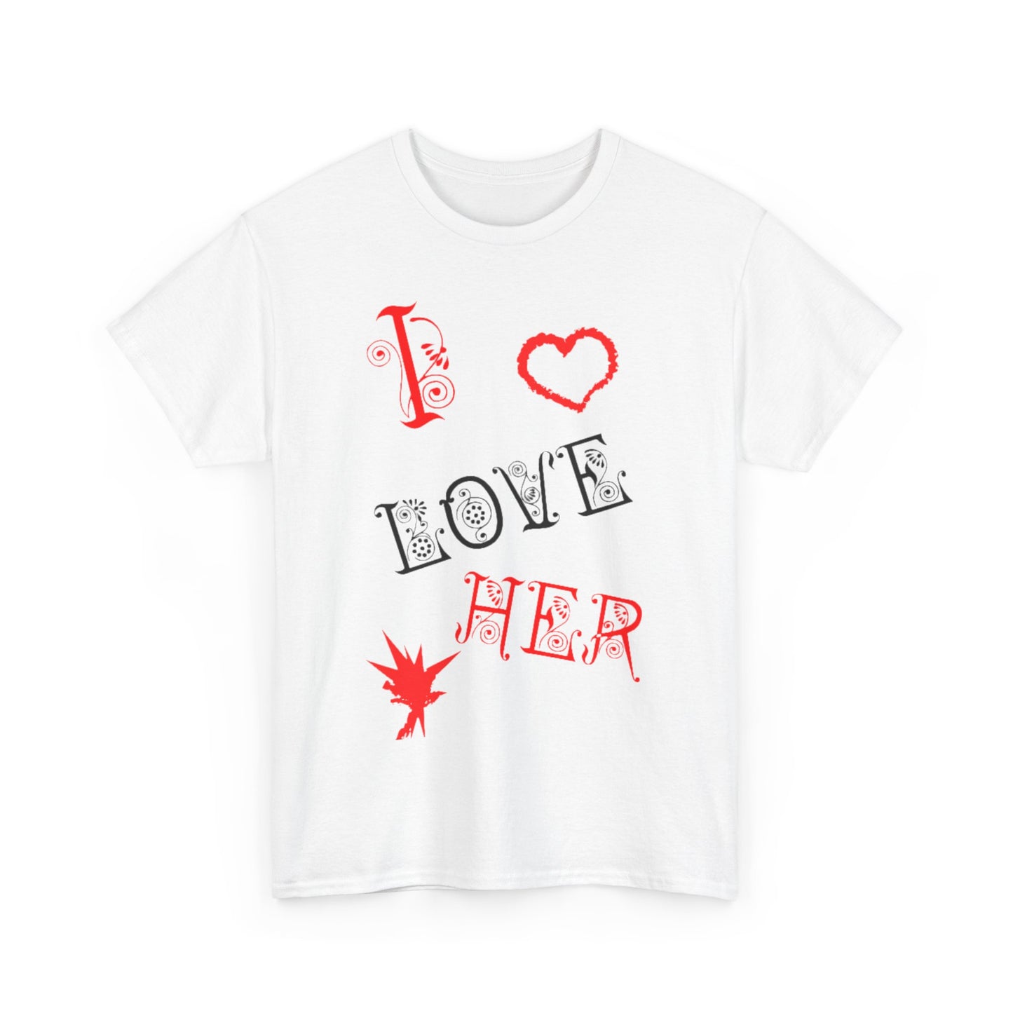 I LOVE HIM/ I LOVE HER Couples Tshirt 2 - Couples Fashion Wear