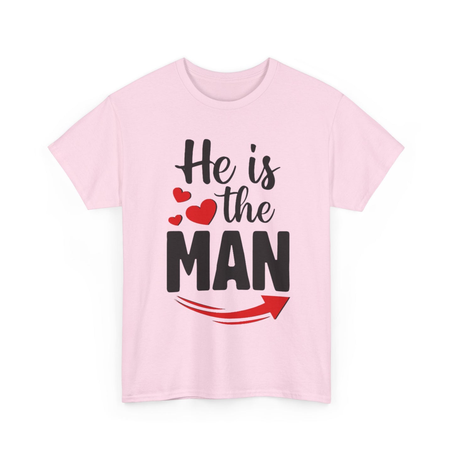 HE IS THE MAN/BUT SHE IS THE BOSS Couples Tshirt 1