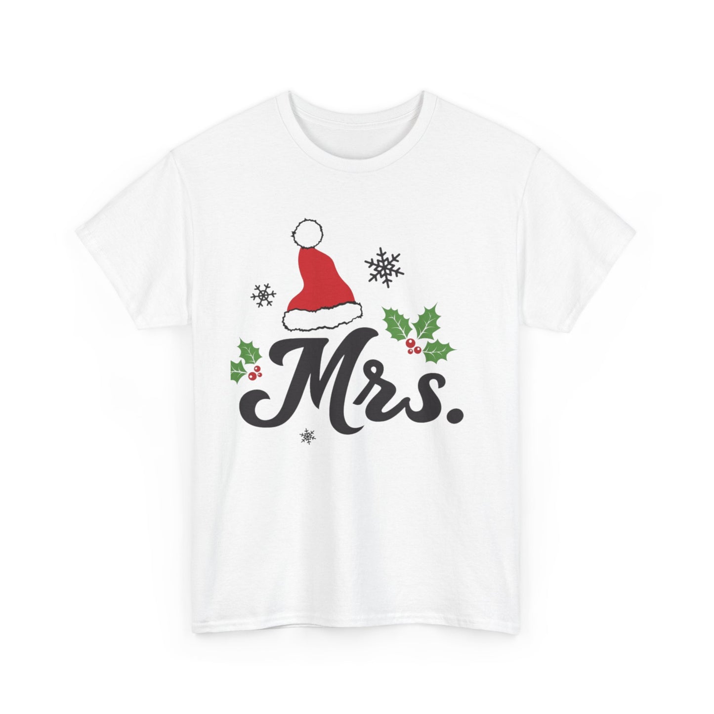 MR./MRS. CHRISTMAS HAT Couples Tshirt 2 - Couples Fashion Wear