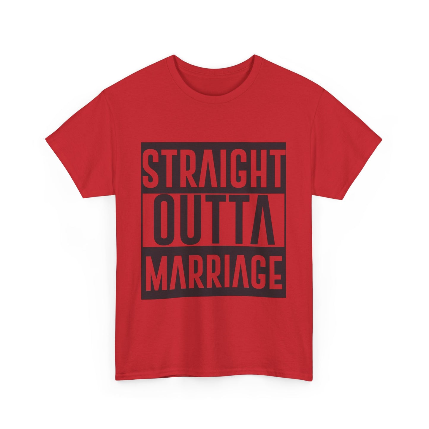 STRAIGHT OUTTA MARRIAGE Couples Tshirt 1 - Couples Fashion Wear