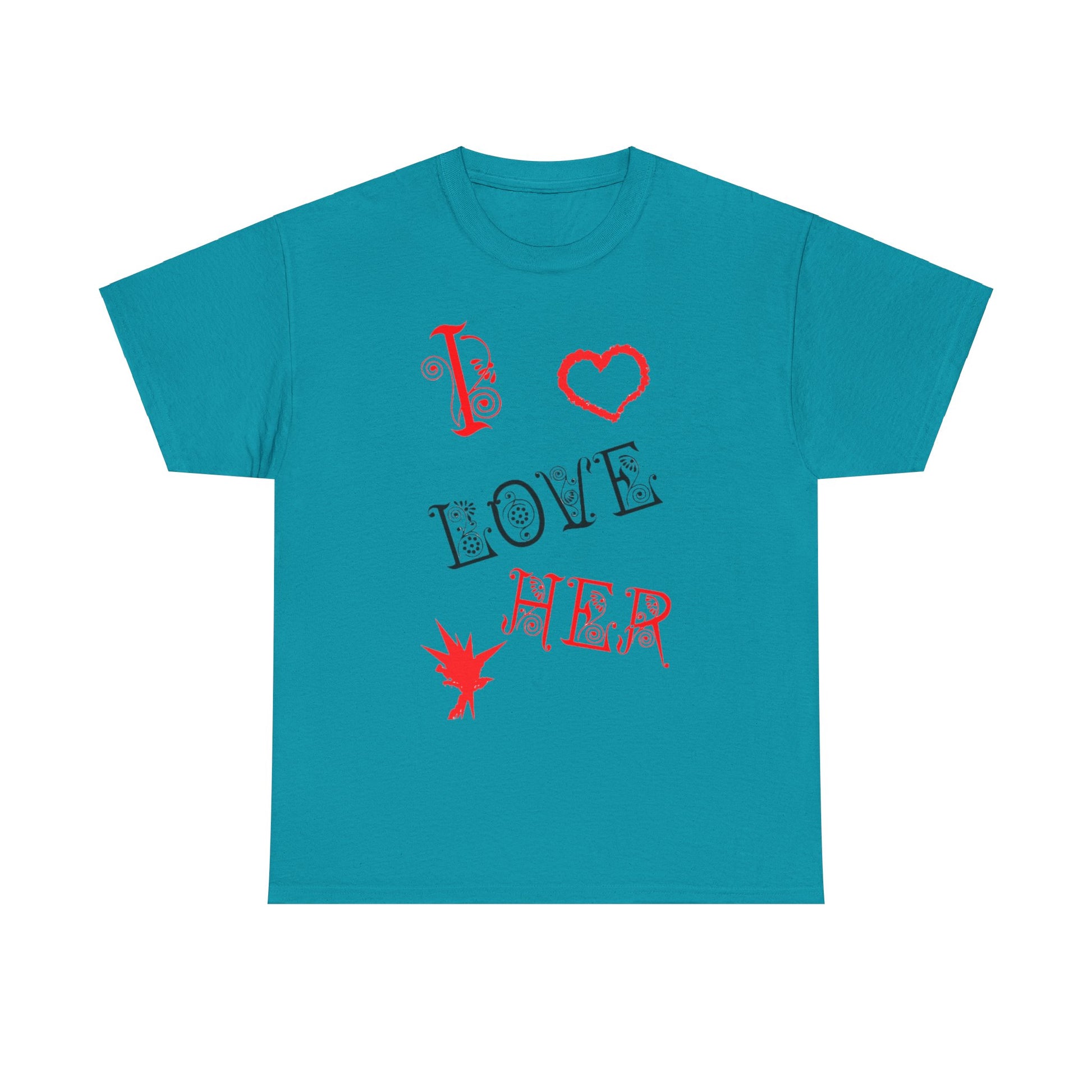 I LOVE HIM/ I LOVE HER Couples Tshirt 2 - Couples Fashion Wear