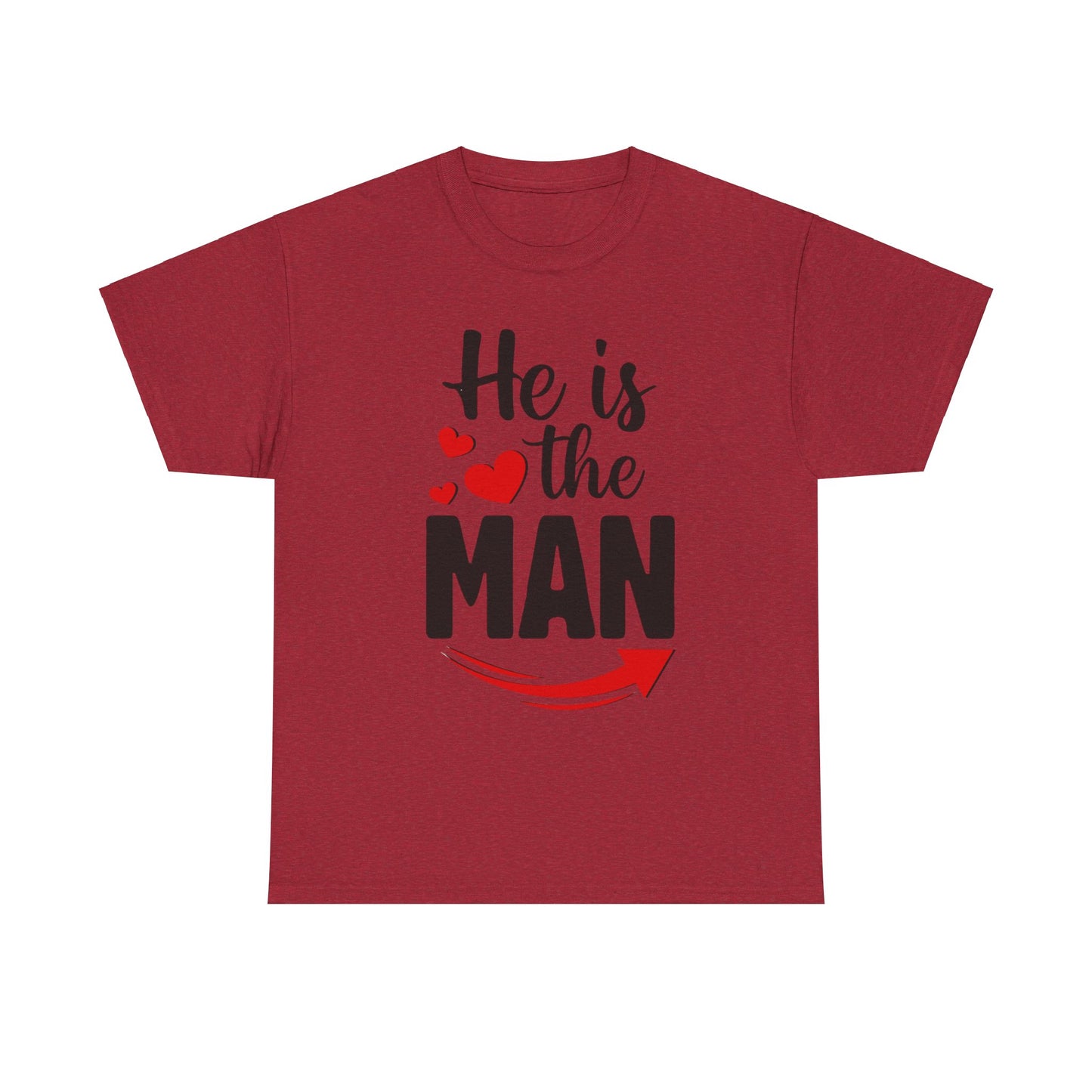 HE IS THE MAN/BUT SHE IS THE BOSS Couples Tshirt 1