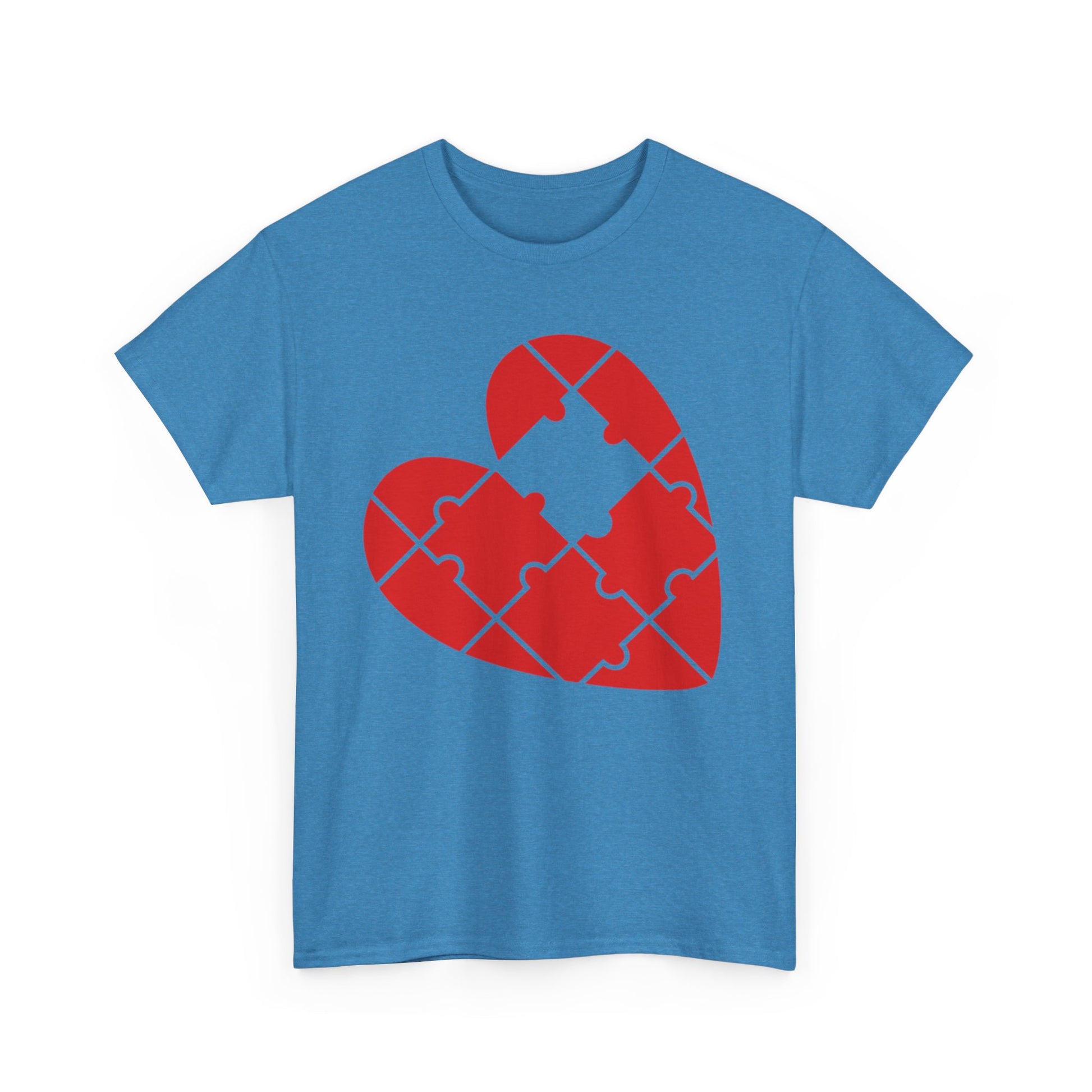 MISSING PUZZLE PIECE HEART/MISSING PUZZLE PIECE Couples Tshirt 1 - Couples Fashion Wear