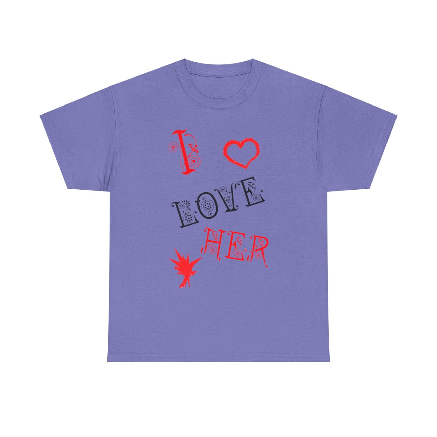 I LOVE HIM/ I LOVE HER Couples Tshirt 2 - Couples Fashion Wear