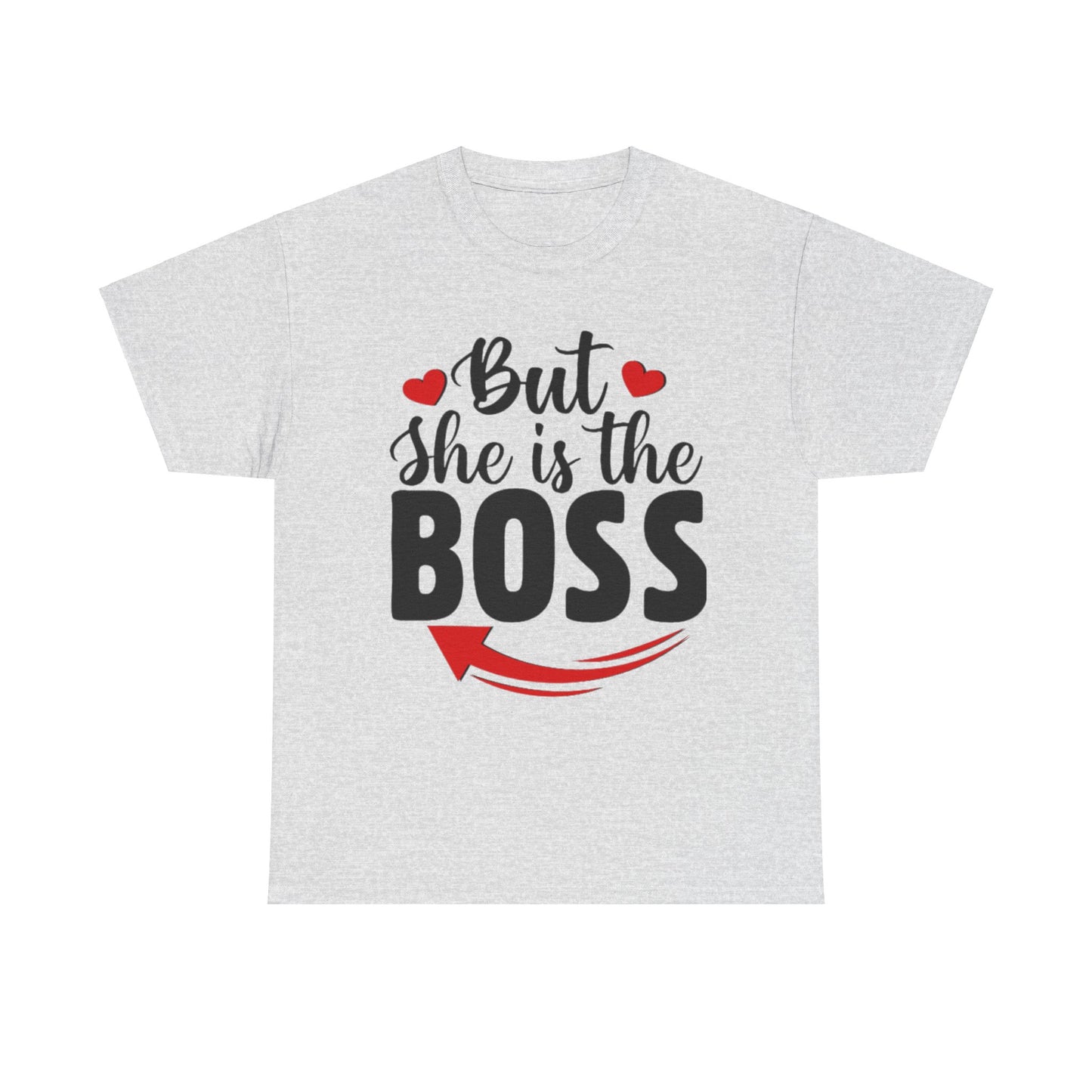 HE IS THE MAN/BUT SHE IS THE BOSS Couples Tshirt 2