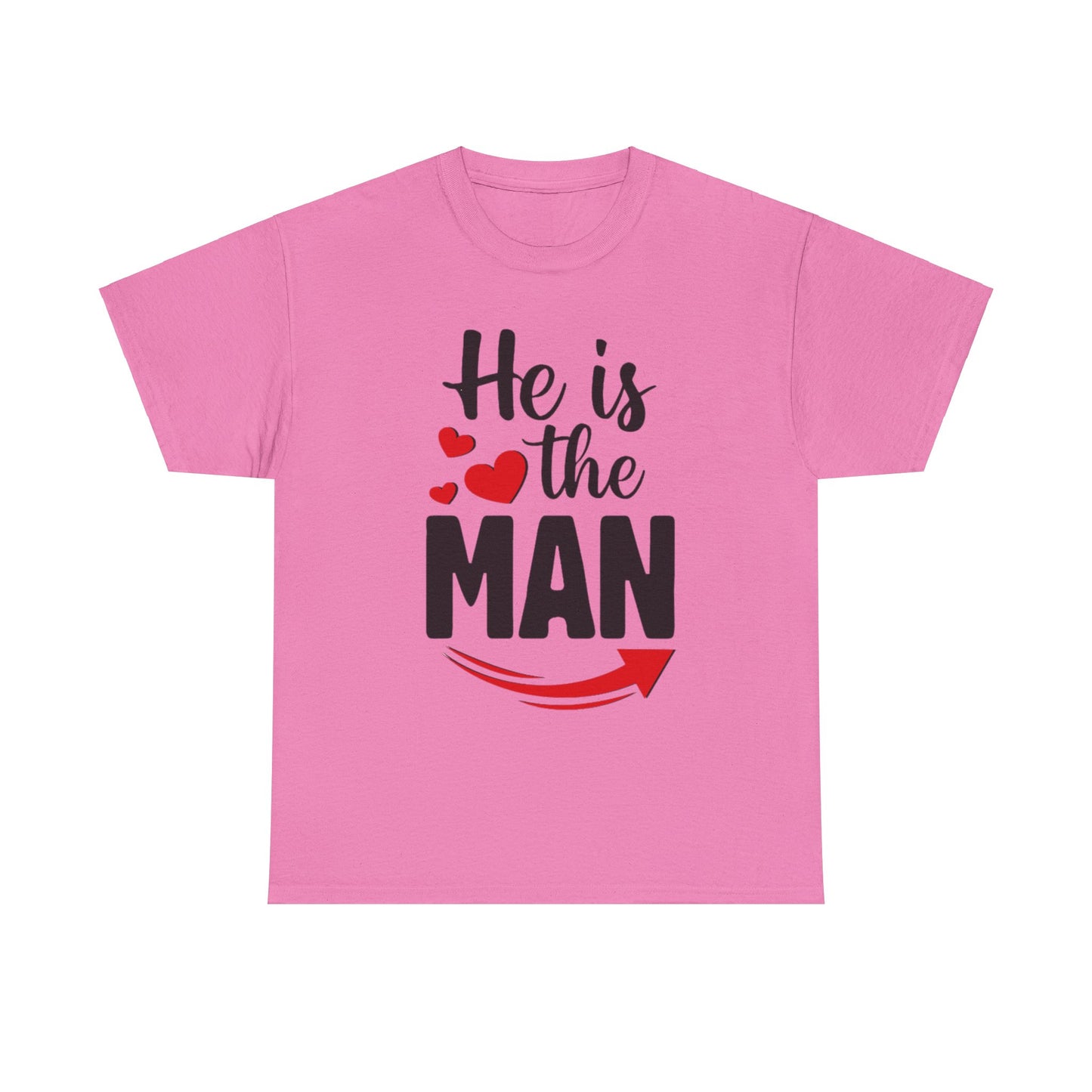 HE IS THE MAN/BUT SHE IS THE BOSS Couples Tshirt 1