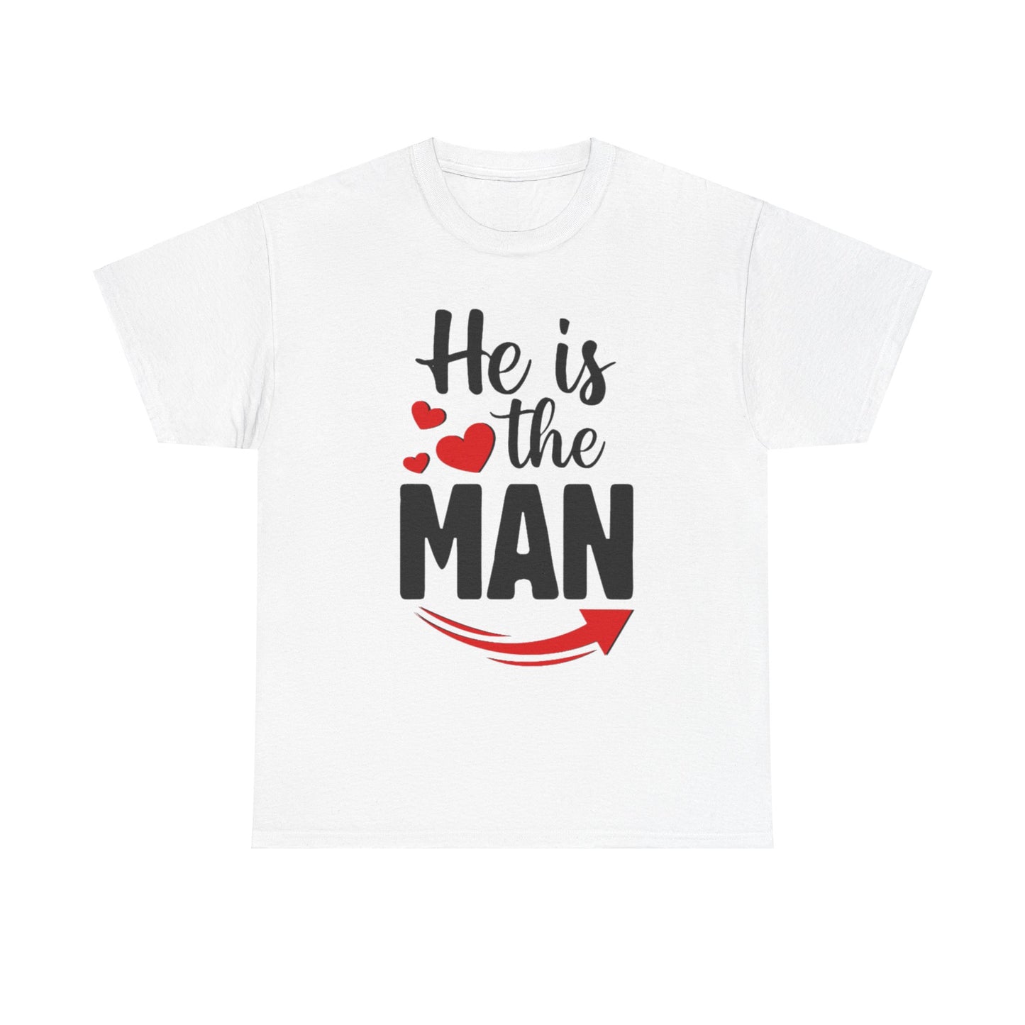 HE IS THE MAN/BUT SHE IS THE BOSS Couples Tshirt 1