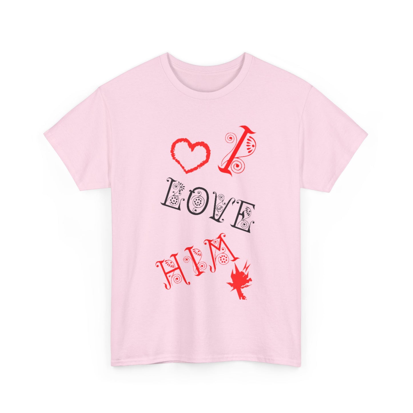 I LOVE HIM/ I LOVE HER Couples Tshirt 1 - Couples Fashion Wear