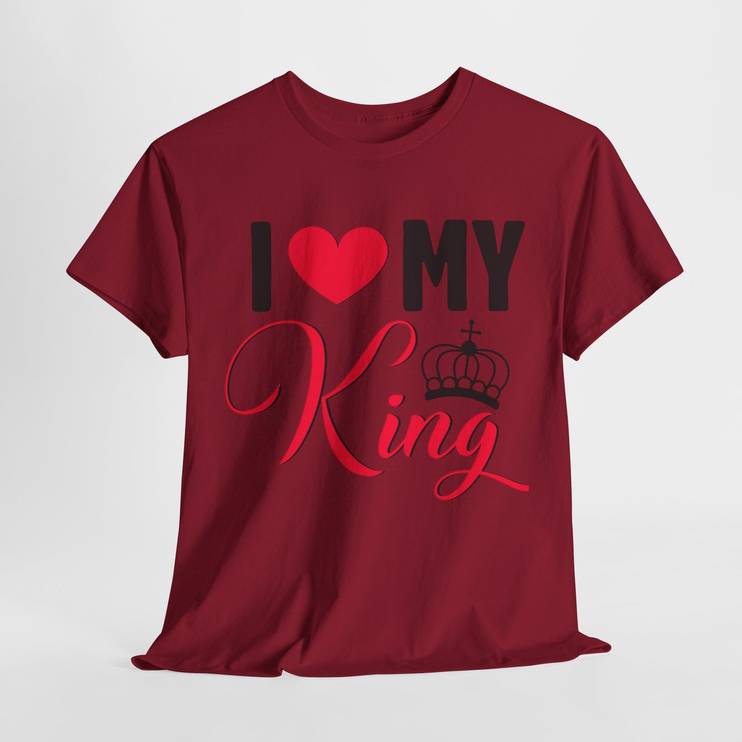 I LOVE MY KING/ I LOVE MY QUEEN w/ Crown Couples Tshirt 1 - Couples Fashion Wear