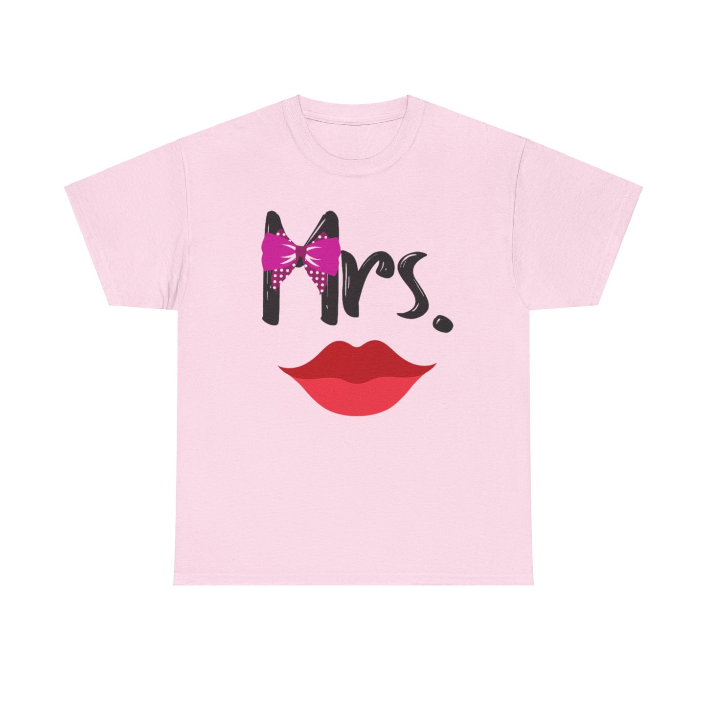 Mr MUSTACHE and Mrs LIPS Couples Tshirt 2