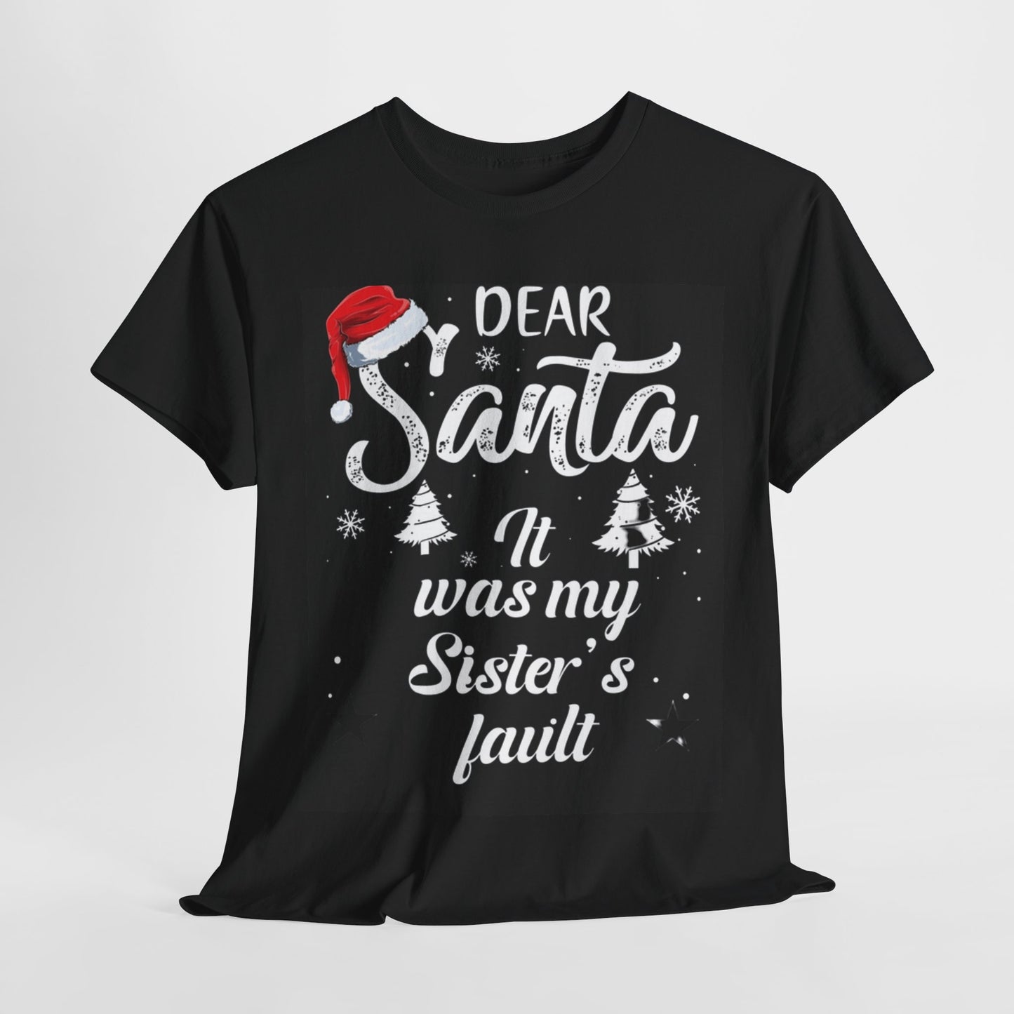 DEAR SANTA IT WAS MY BROTHER'S/SISTER'S FAULT Couples Tshirt 2 - Couples Fashion Wear