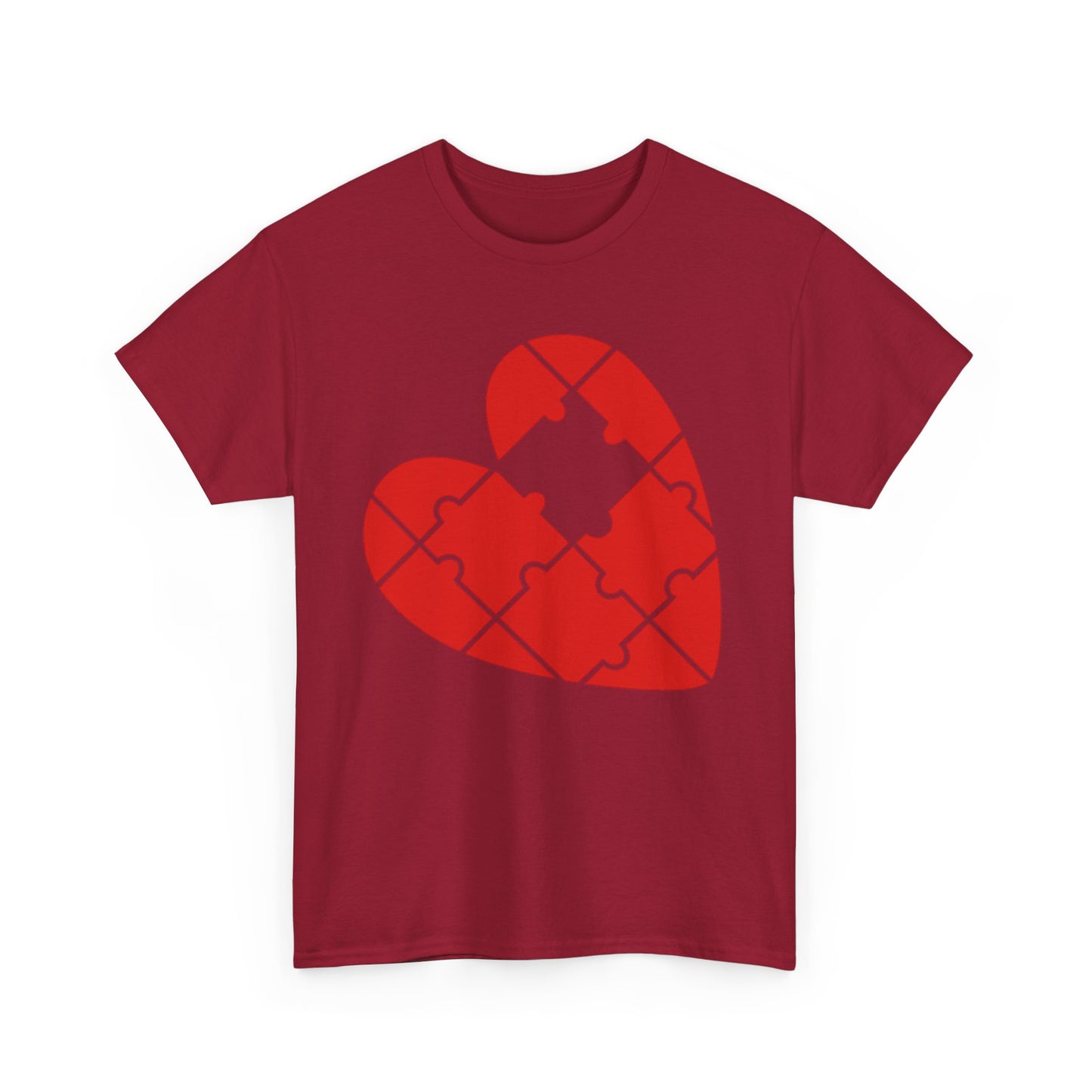 MISSING PUZZLE PIECE HEART/MISSING PUZZLE PIECE Couples Tshirt 1 - Couples Fashion Wear