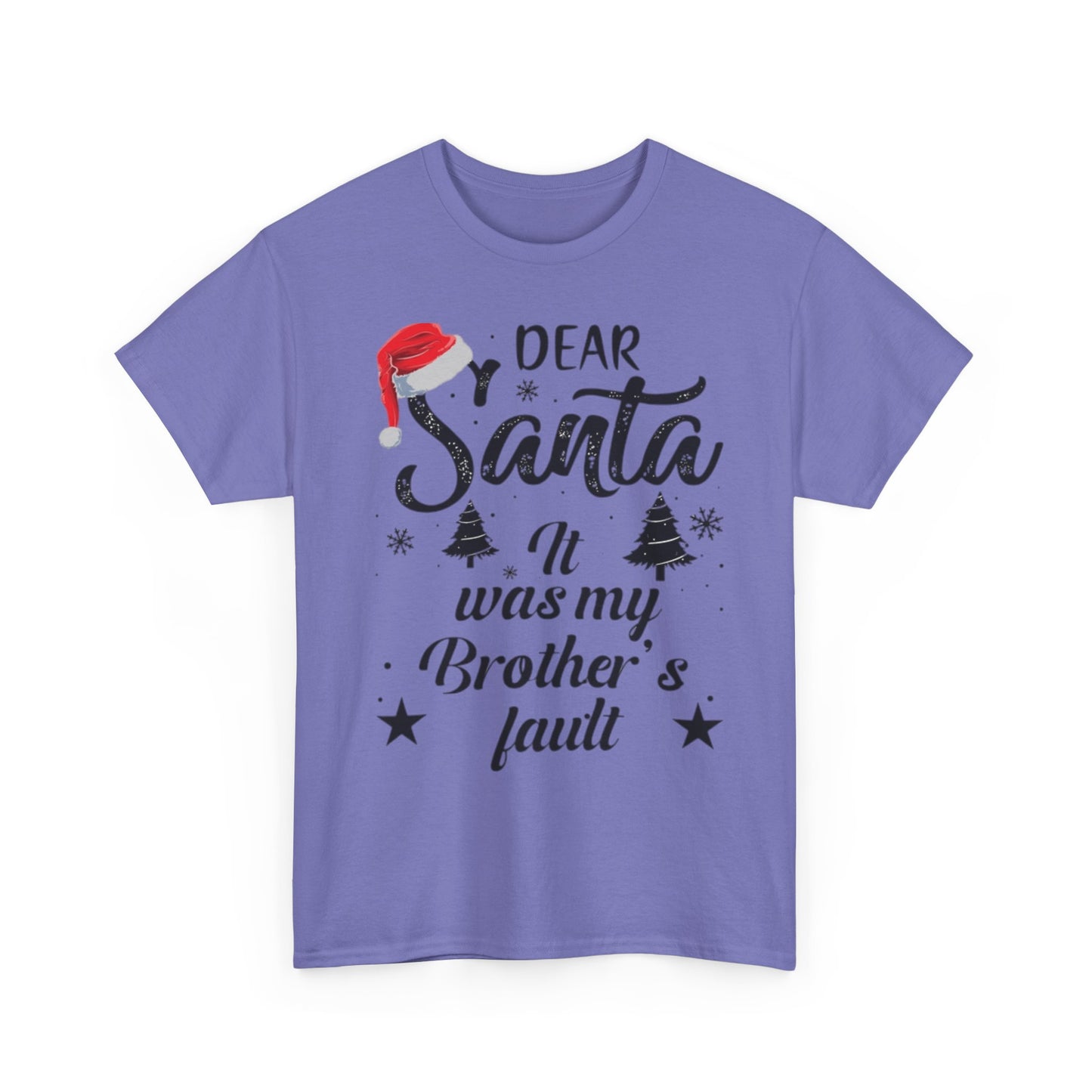 DEAR SANTA IT WAS MY BROTHER'S/SISTER'S FAULT Couples Tshirt 1 - Couples Fashion Wear