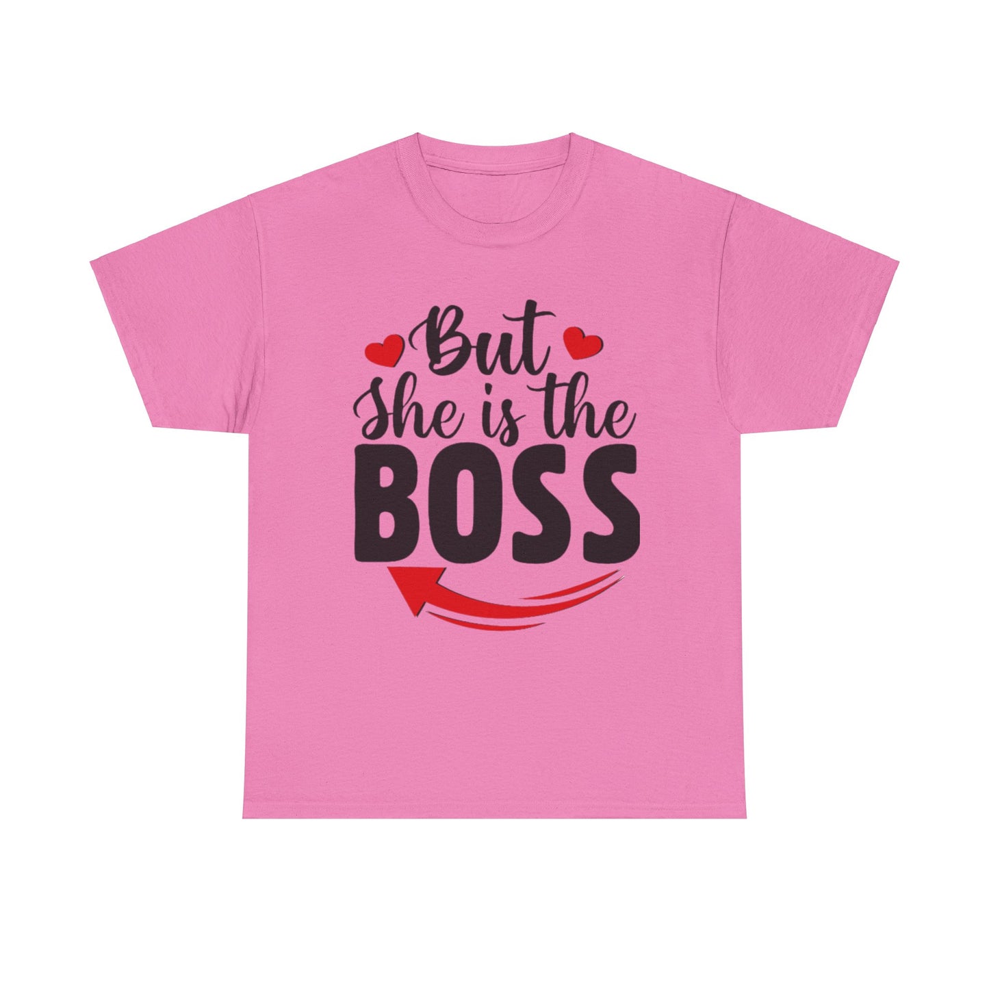 HE IS THE MAN/BUT SHE IS THE BOSS Couples Tshirt 2