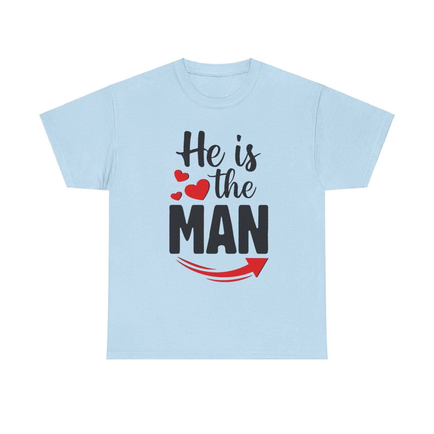 HE IS THE MAN/BUT SHE IS THE BOSS Couples Tshirt 1