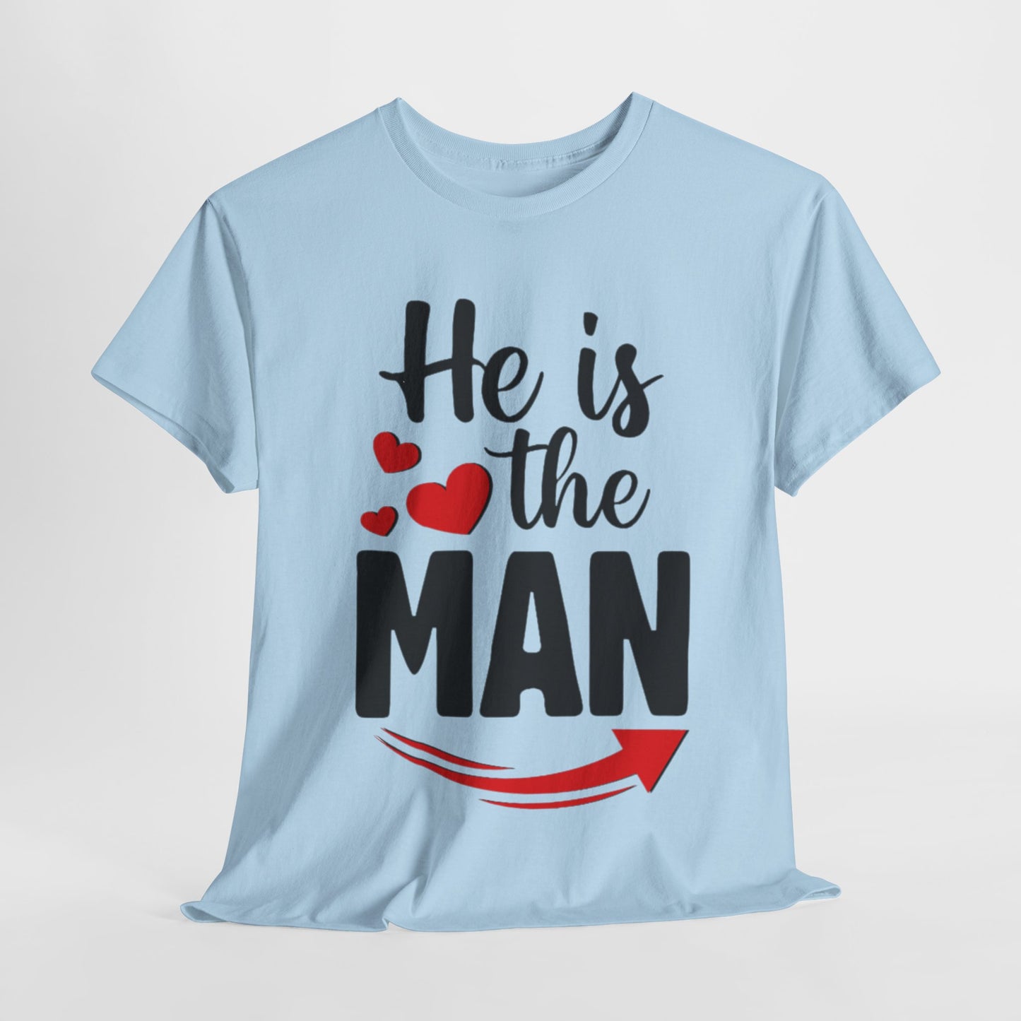 HE IS THE MAN/BUT SHE IS THE BOSS Couples Tshirt 1