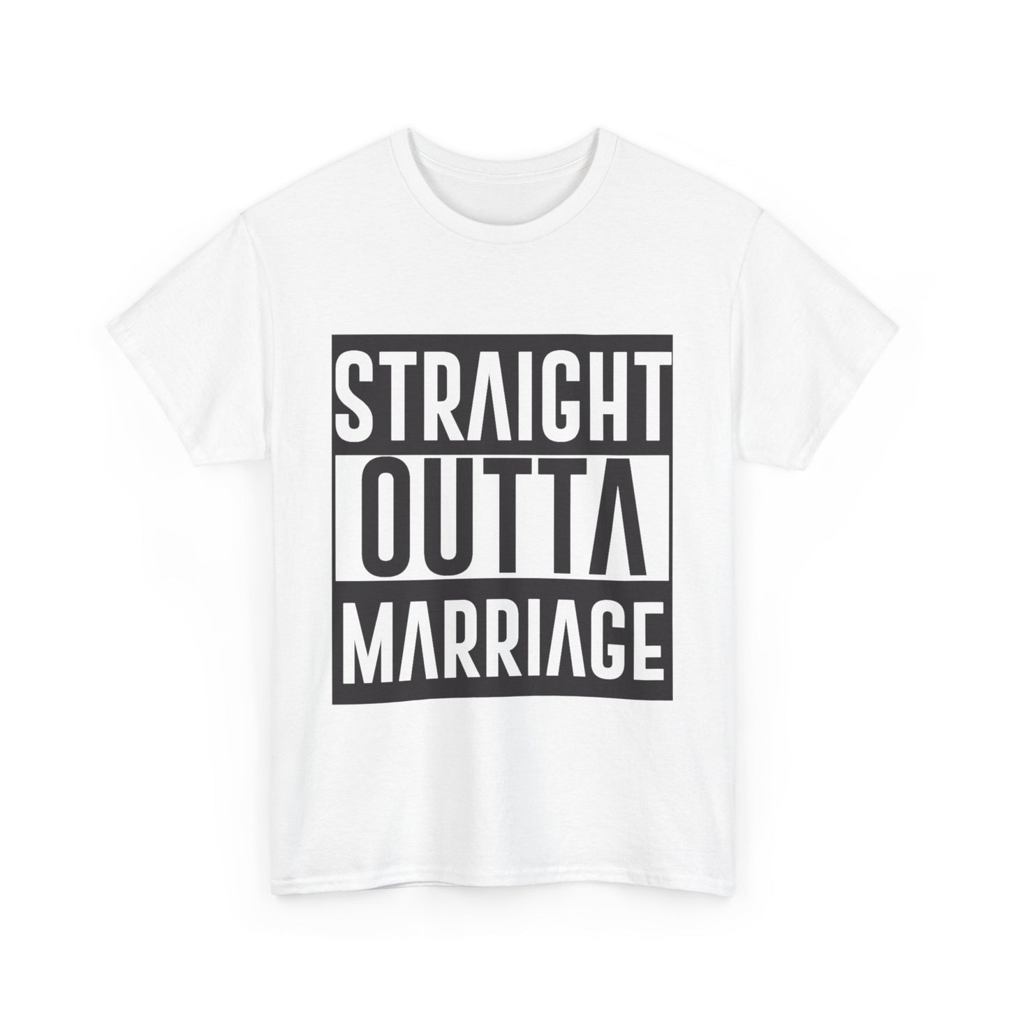 STRAIGHT OUTTA MARRIAGE Couples Tshirt 1 - Couples Fashion Wear