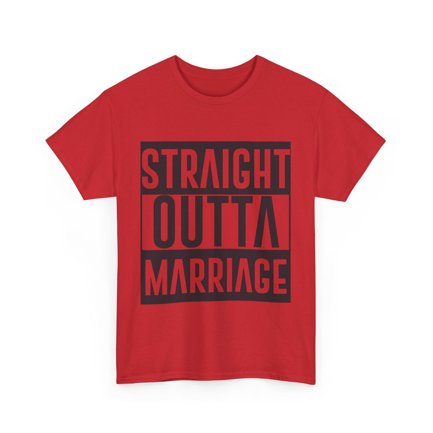 STRAIGHT OUTTA MARRIAGE Couples Tshirt 2 - Couples Fashion Wear