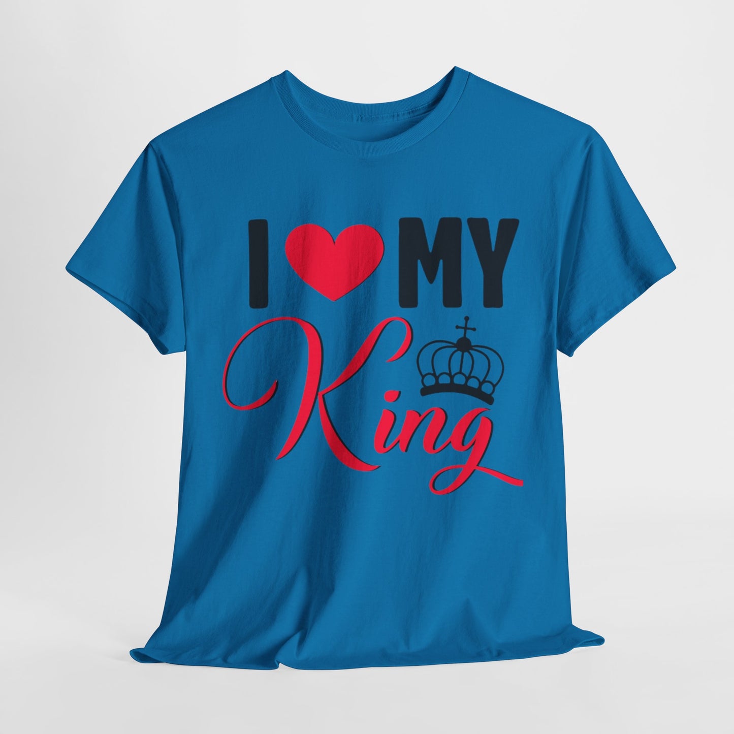 I LOVE MY KING/ I LOVE MY QUEEN w/ Crown Couples Tshirt 1 - Couples Fashion Wear