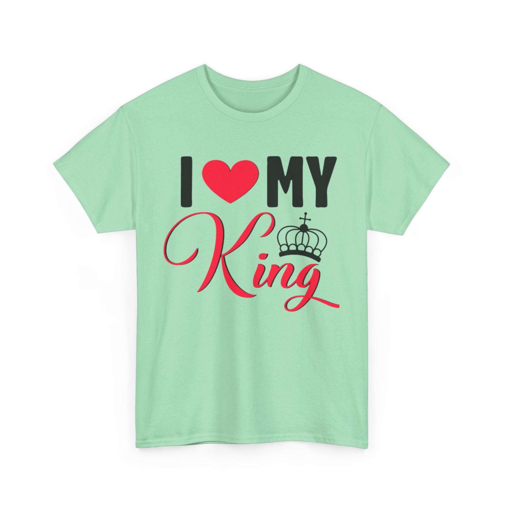 I LOVE MY KING/ I LOVE MY QUEEN w/ Crown Couples Tshirt 1 - Couples Fashion Wear