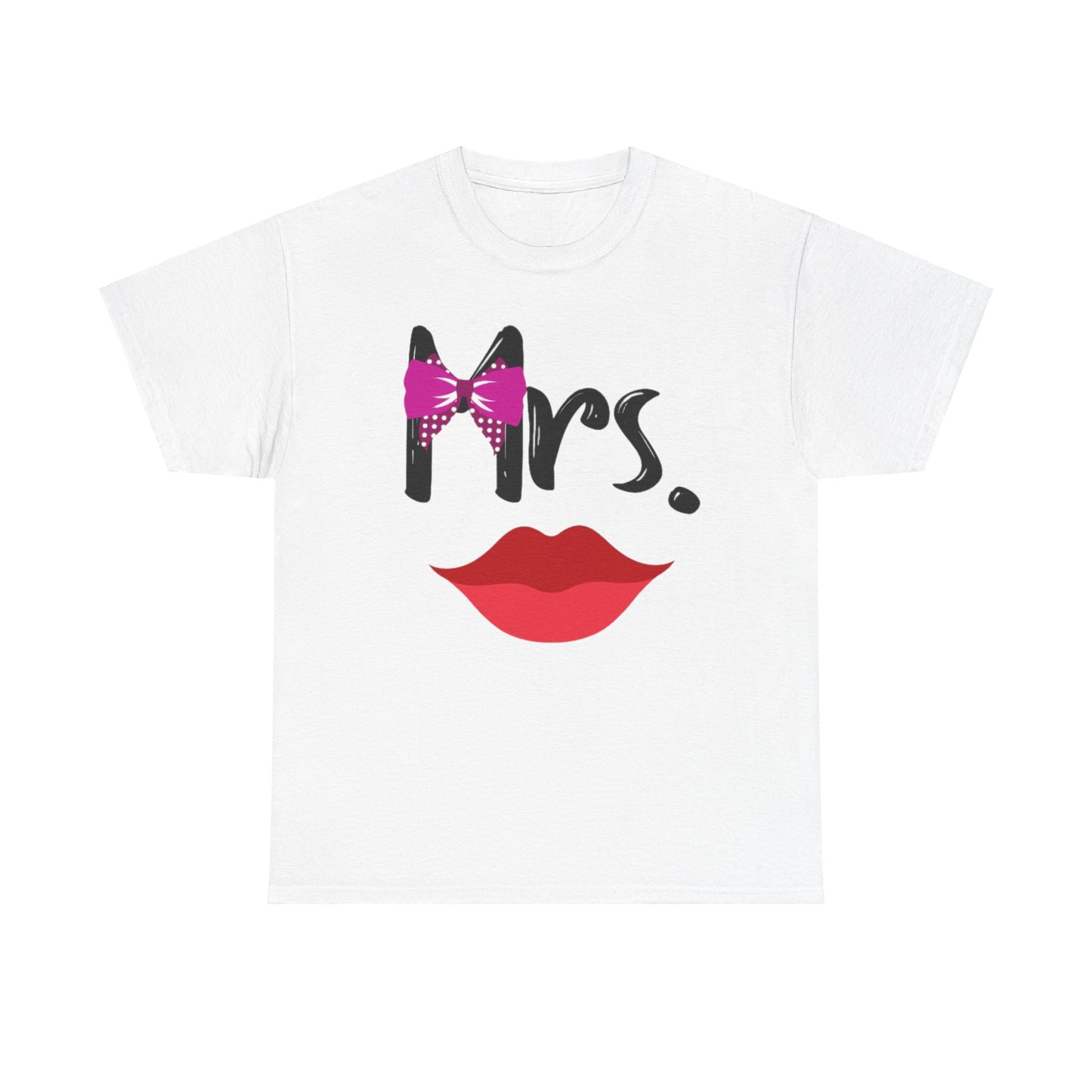 Mr MUSTACHE and Mrs LIPS Couples Tshirt 2