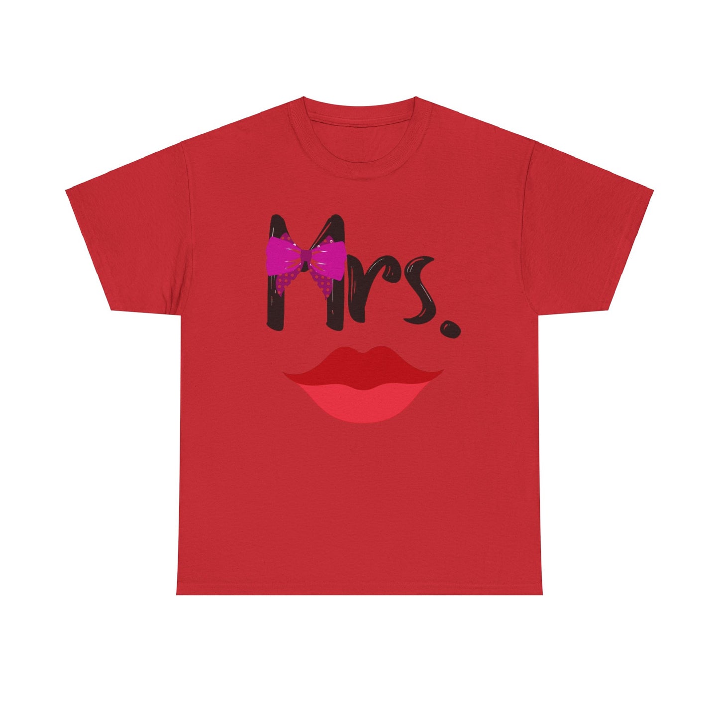 Mr MUSTACHE and Mrs LIPS Couples Tshirt 2