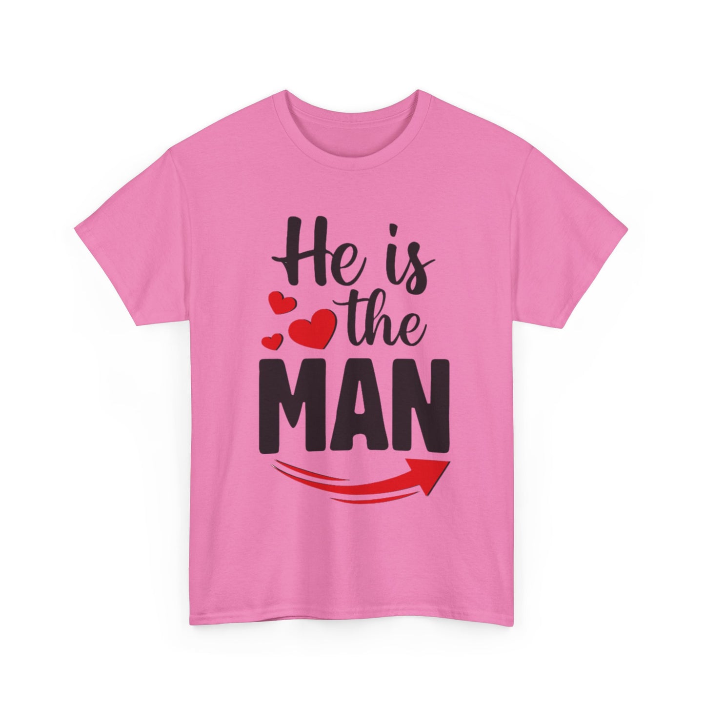 HE IS THE MAN/BUT SHE IS THE BOSS Couples Tshirt 1