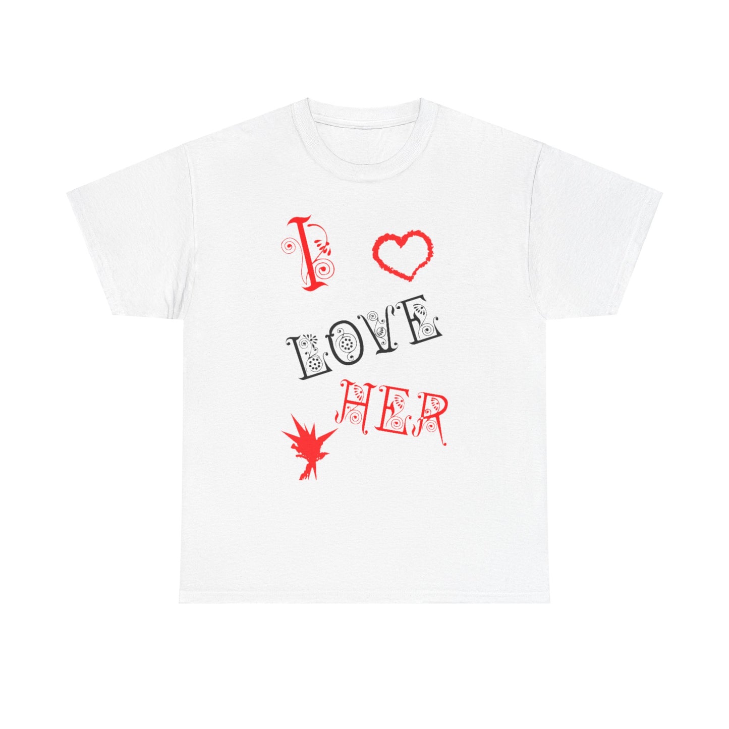 I LOVE HIM/ I LOVE HER Couples Tshirt 2 - Couples Fashion Wear