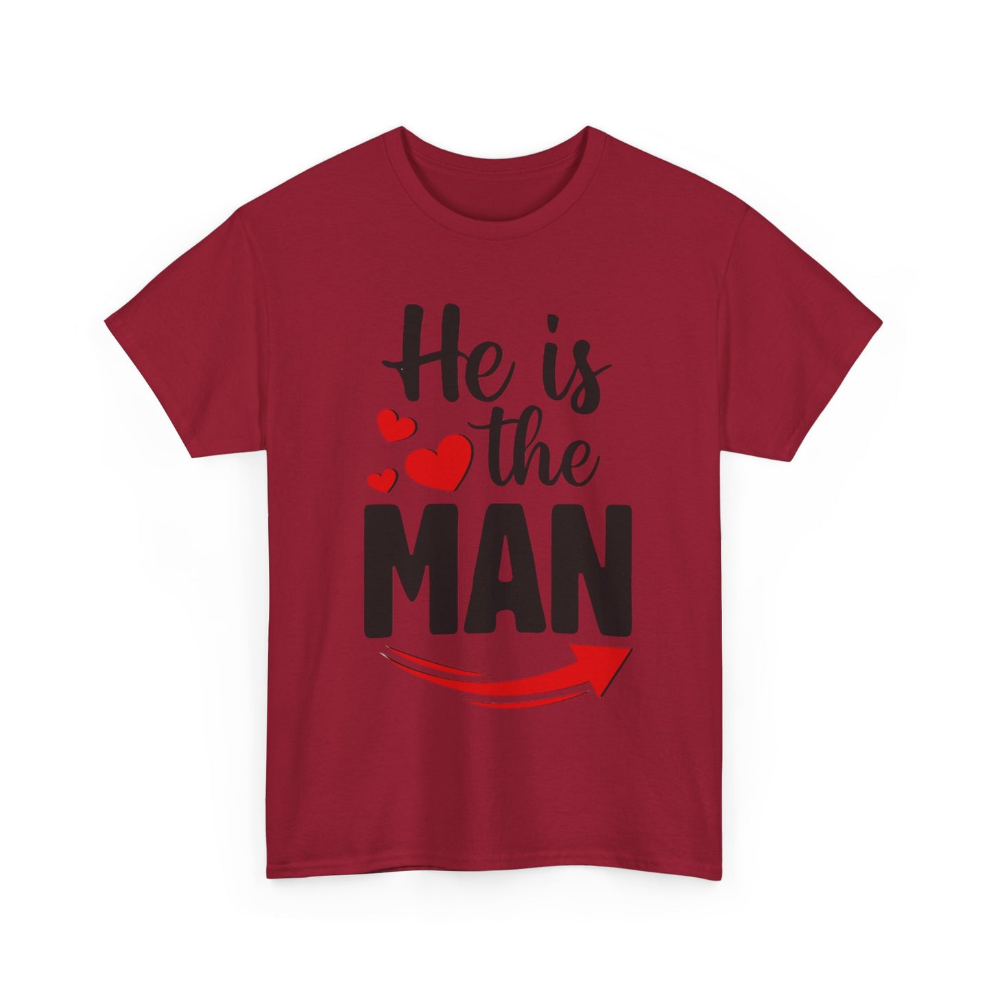 HE IS THE MAN/BUT SHE IS THE BOSS Couples Tshirt 1