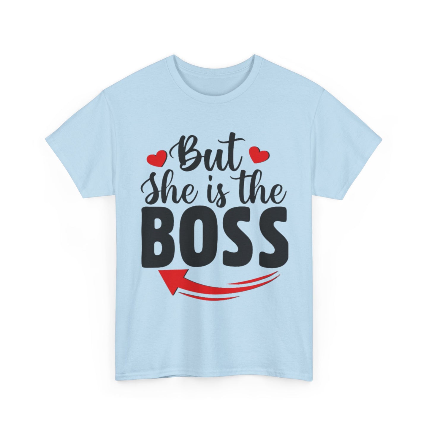 HE IS THE MAN/BUT SHE IS THE BOSS Couples Tshirt 2