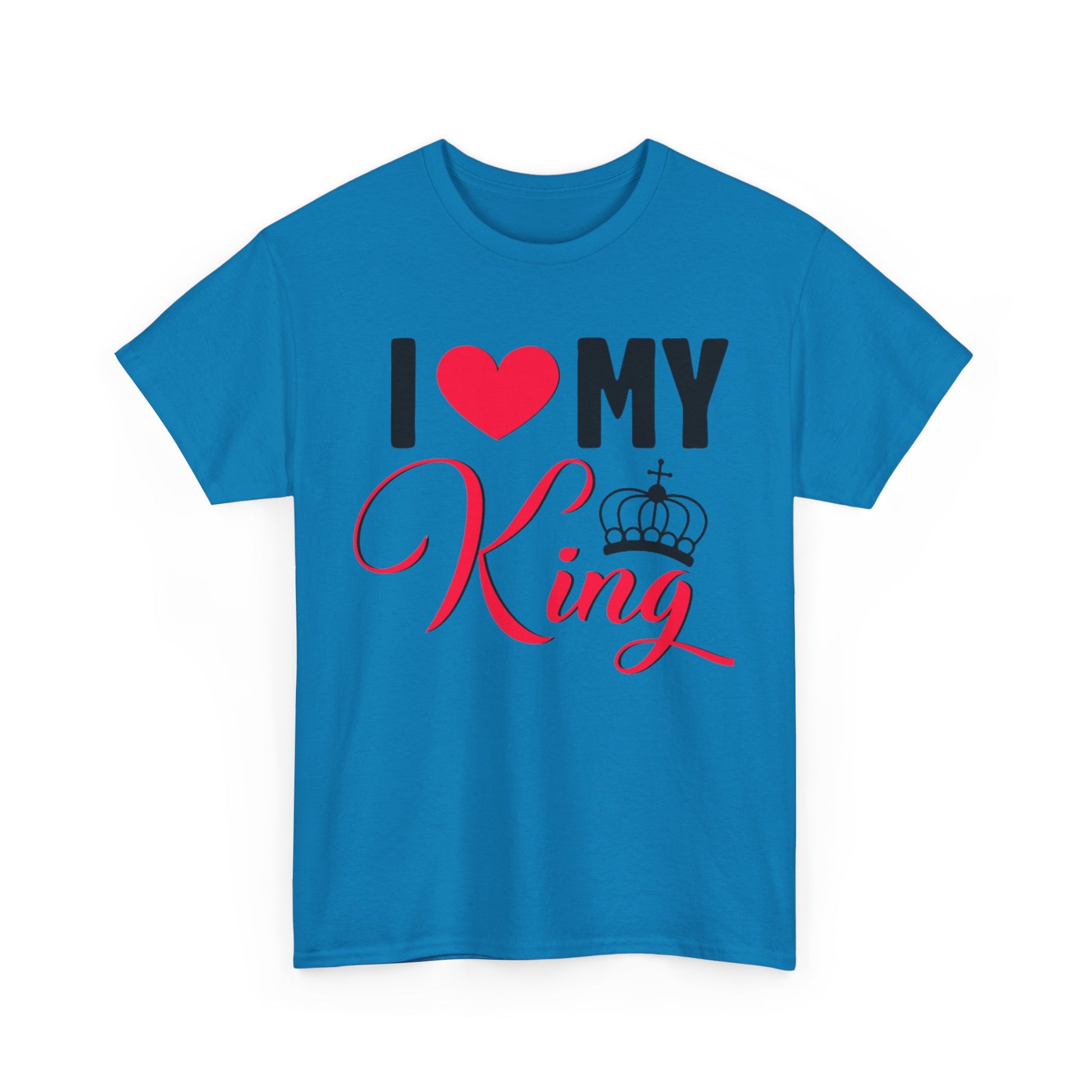 I LOVE MY KING/ I LOVE MY QUEEN w/ Crown Couples Tshirt 1 - Couples Fashion Wear