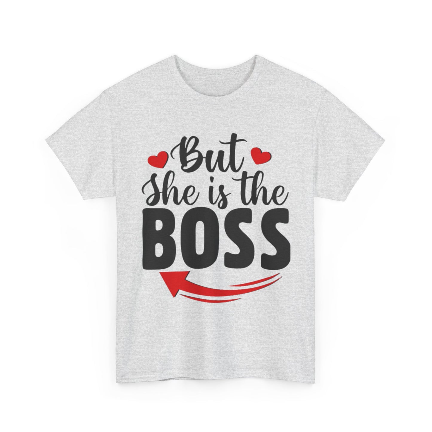 HE IS THE MAN/BUT SHE IS THE BOSS Couples Tshirt 2