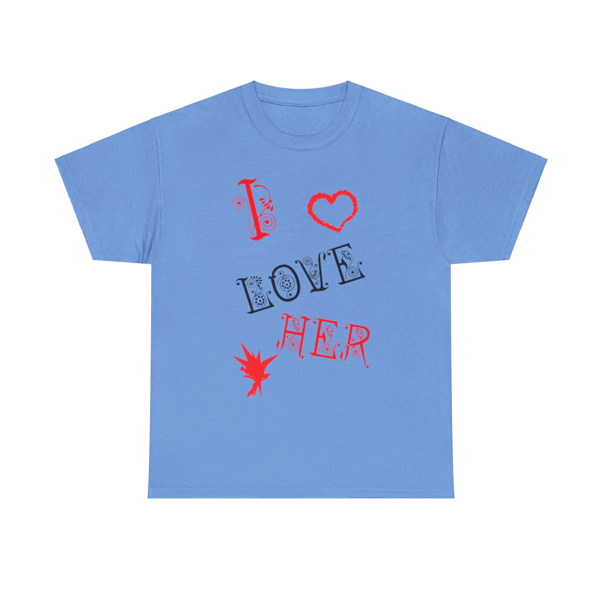 I LOVE HIM/ I LOVE HER Couples Tshirt 2 - Couples Fashion Wear