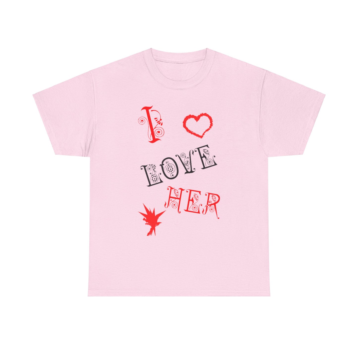 I LOVE HIM/ I LOVE HER Couples Tshirt 2 - Couples Fashion Wear