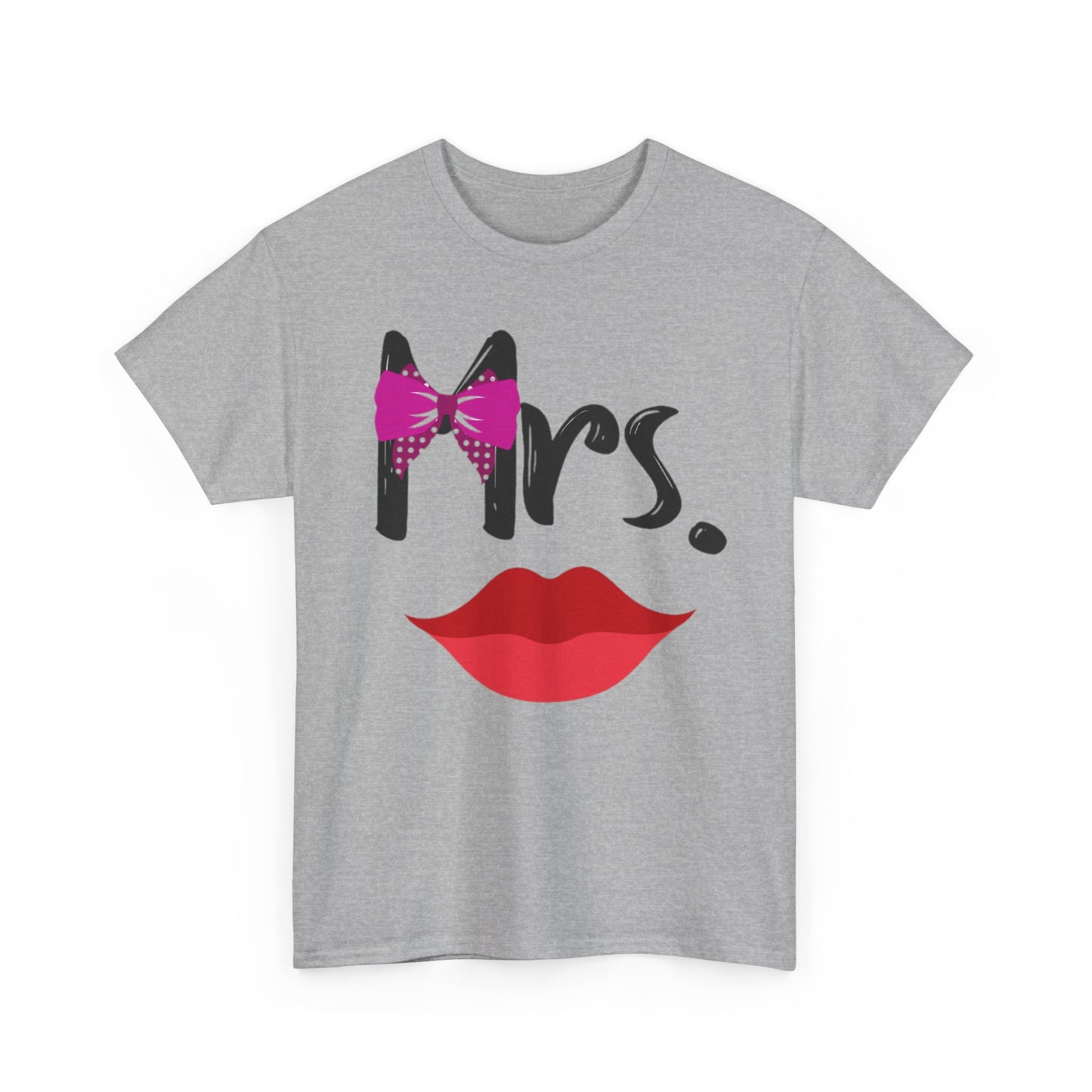 Mr MUSTACHE and Mrs LIPS Couples Tshirt 2