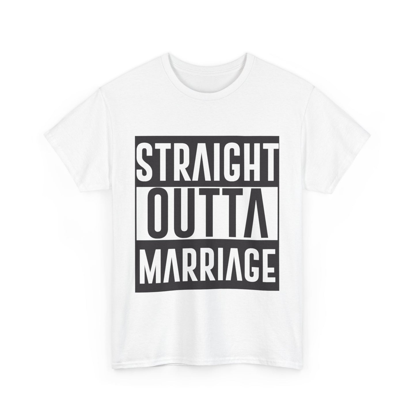 STRAIGHT OUTTA MARRIAGE Couples Tshirt 2 - Couples Fashion Wear