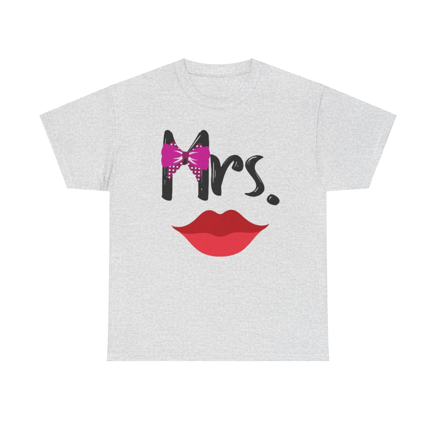 Mr MUSTACHE and Mrs LIPS Couples Tshirt 2