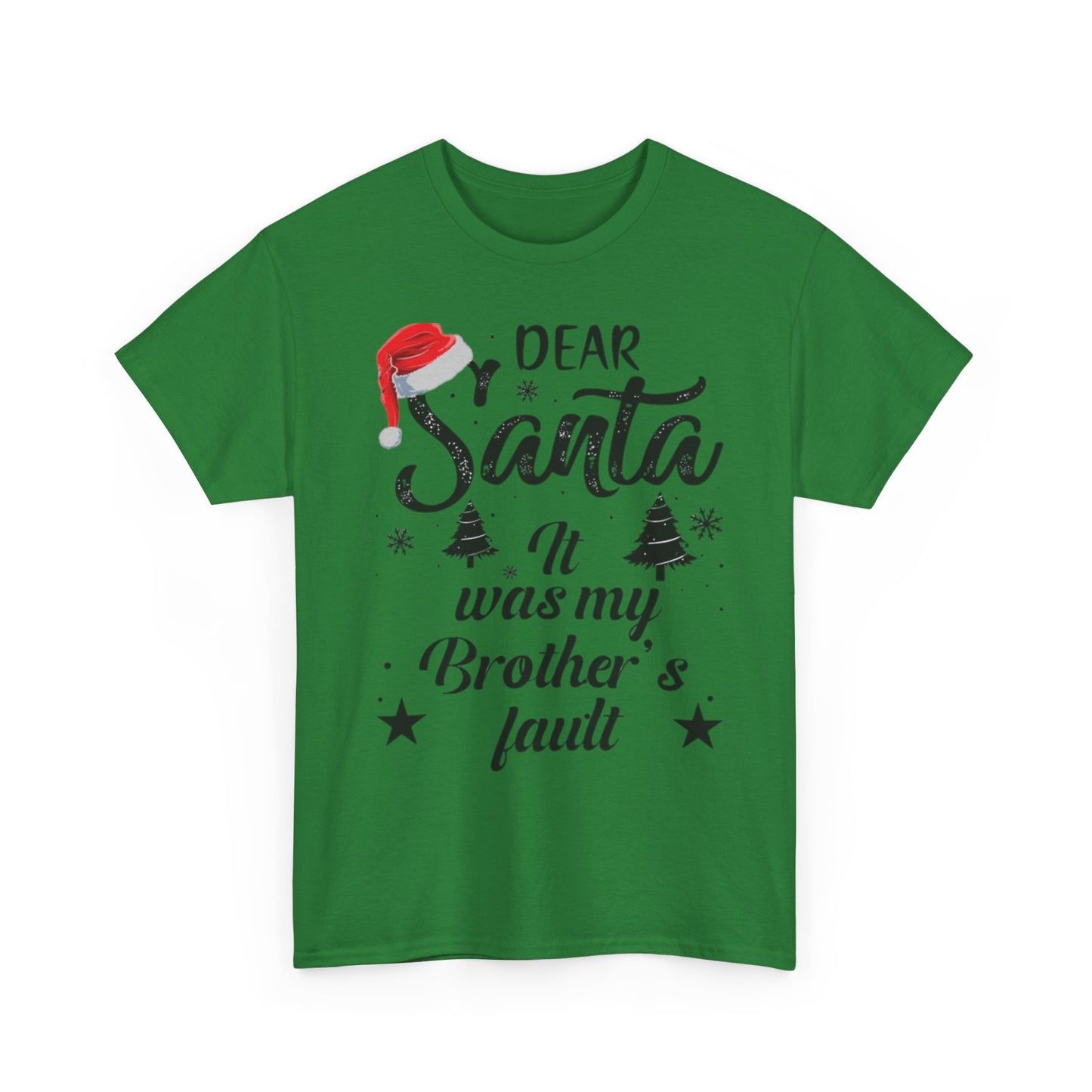 DEAR SANTA IT WAS MY BROTHER'S/SISTER'S FAULT Couples Tshirt 1 - Couples Fashion Wear